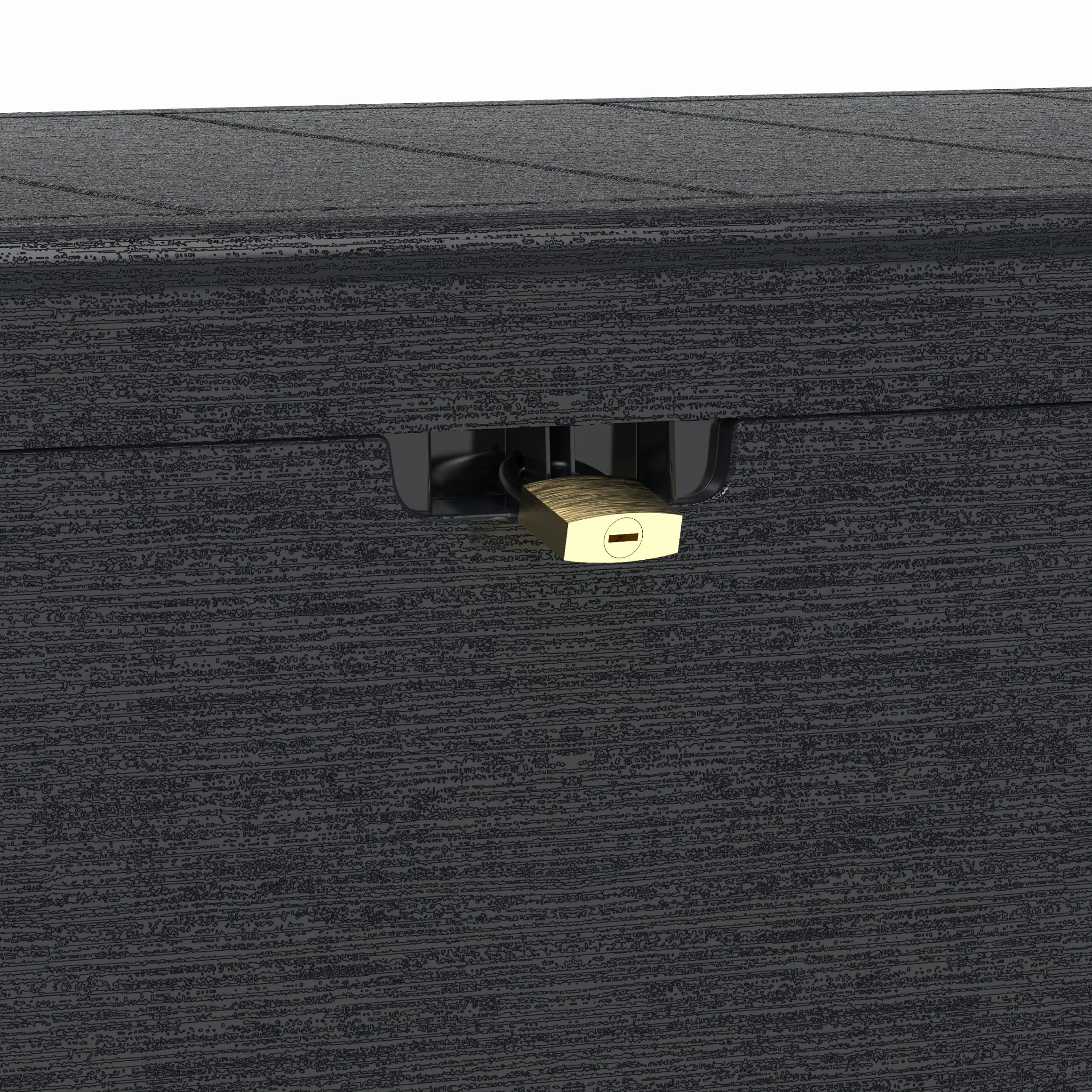 Duramax Durabox Caja de almacenamiento 270 litros 71 galones, organizador de jardín, plástico, gris oscuro