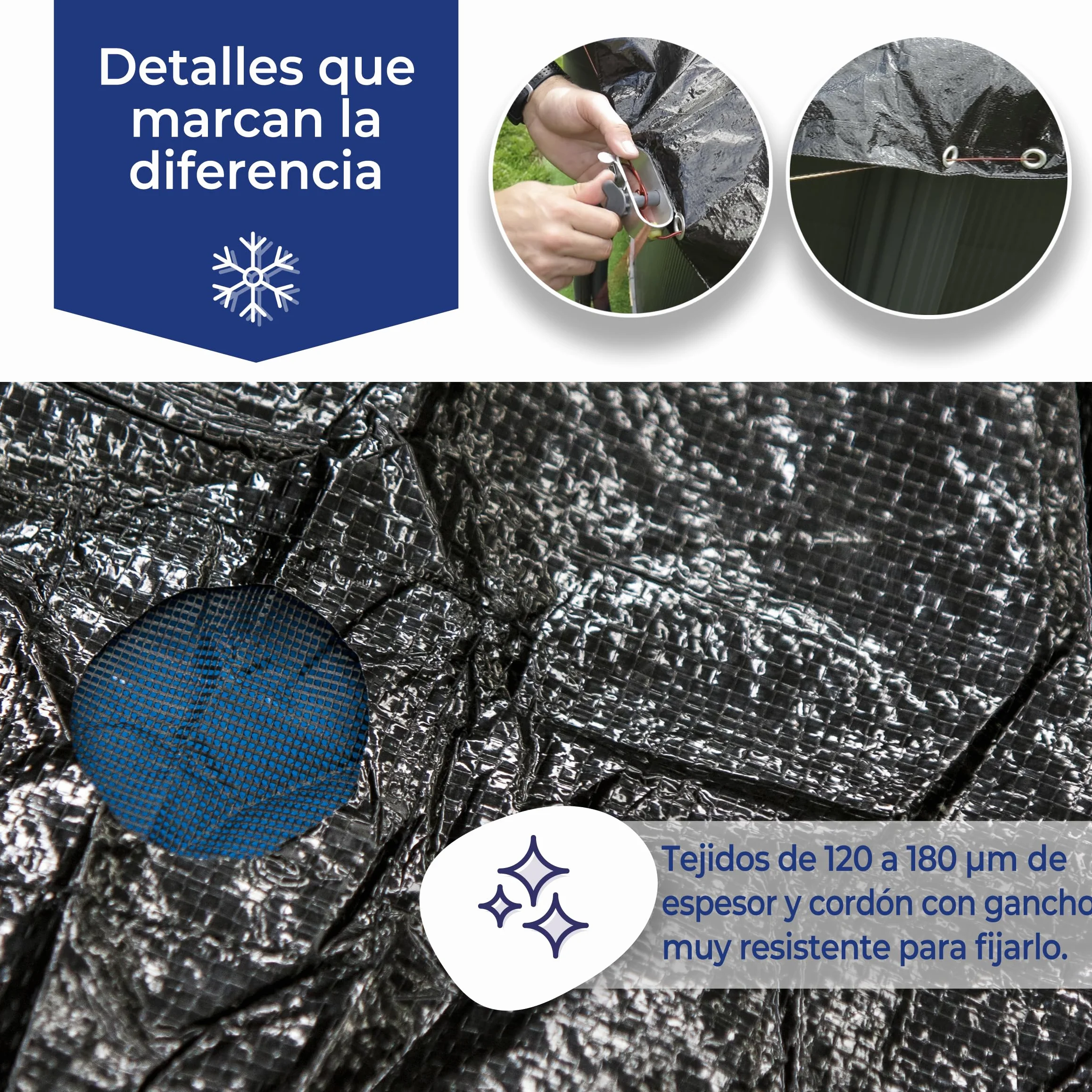 Cubierta de Invierno para Piscinas Ovaladas 610x375 cm 120 g/m2 CIPROV611
