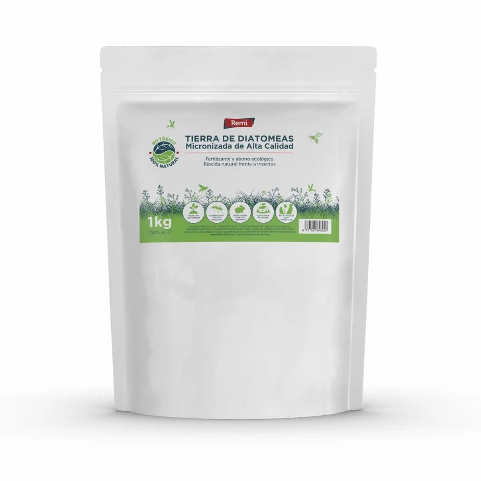 Remi Hogar Tierra de Diatomeas Micronizada 1 kg Ecológico Ultrafina para Huerto Jardín