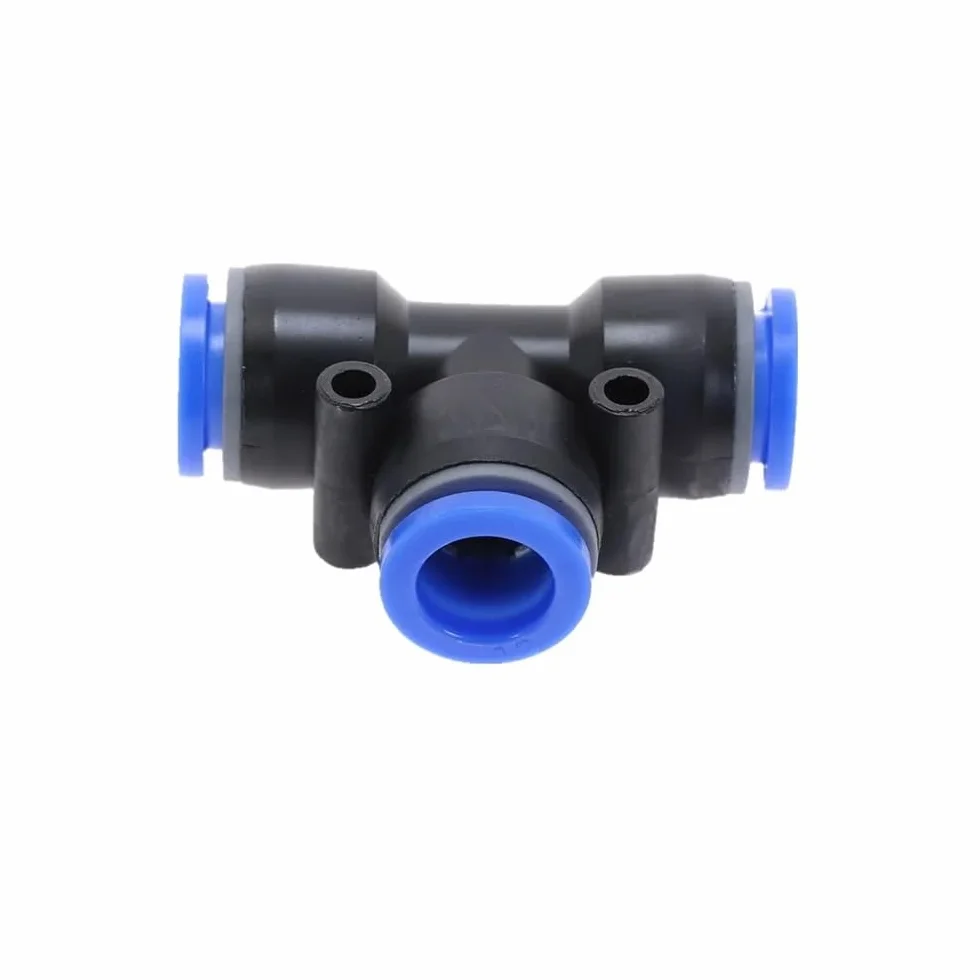 100pcs 50pcs PE Pneumatic Fittings Fitting T Type 3-Way for 4mm 6mm 8mm 10mm Tee Tube Quick Connector Slip Lock(10mm(100pcs))