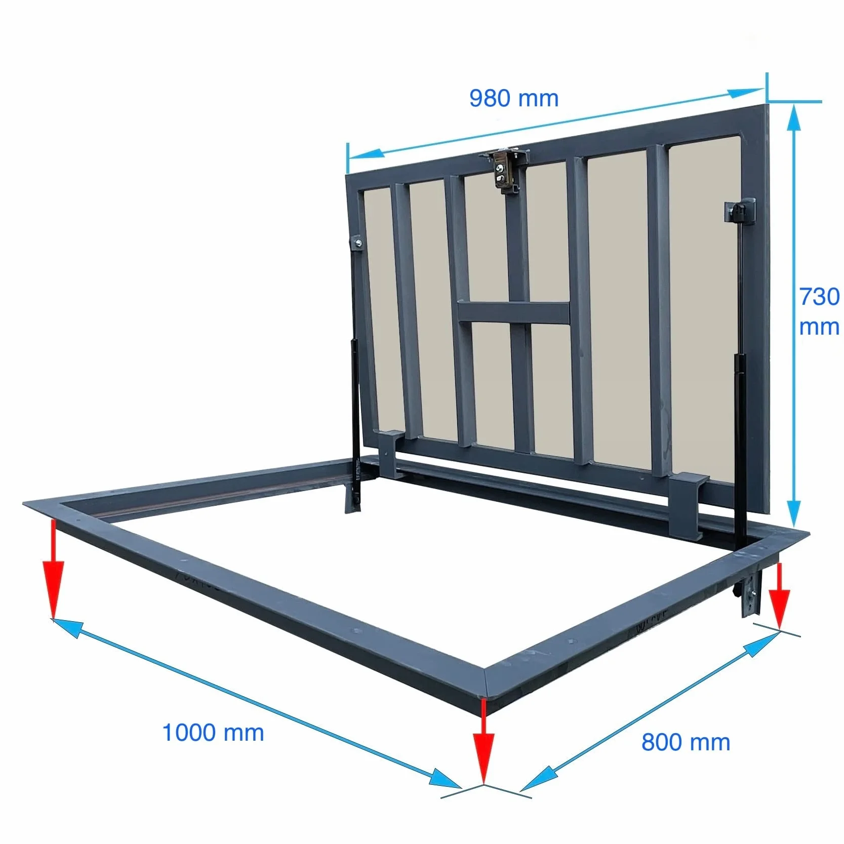 Trampilla de Suelo 800 x 1000 mm - Tapa de Pozo de Inspección con Juntas Especiales