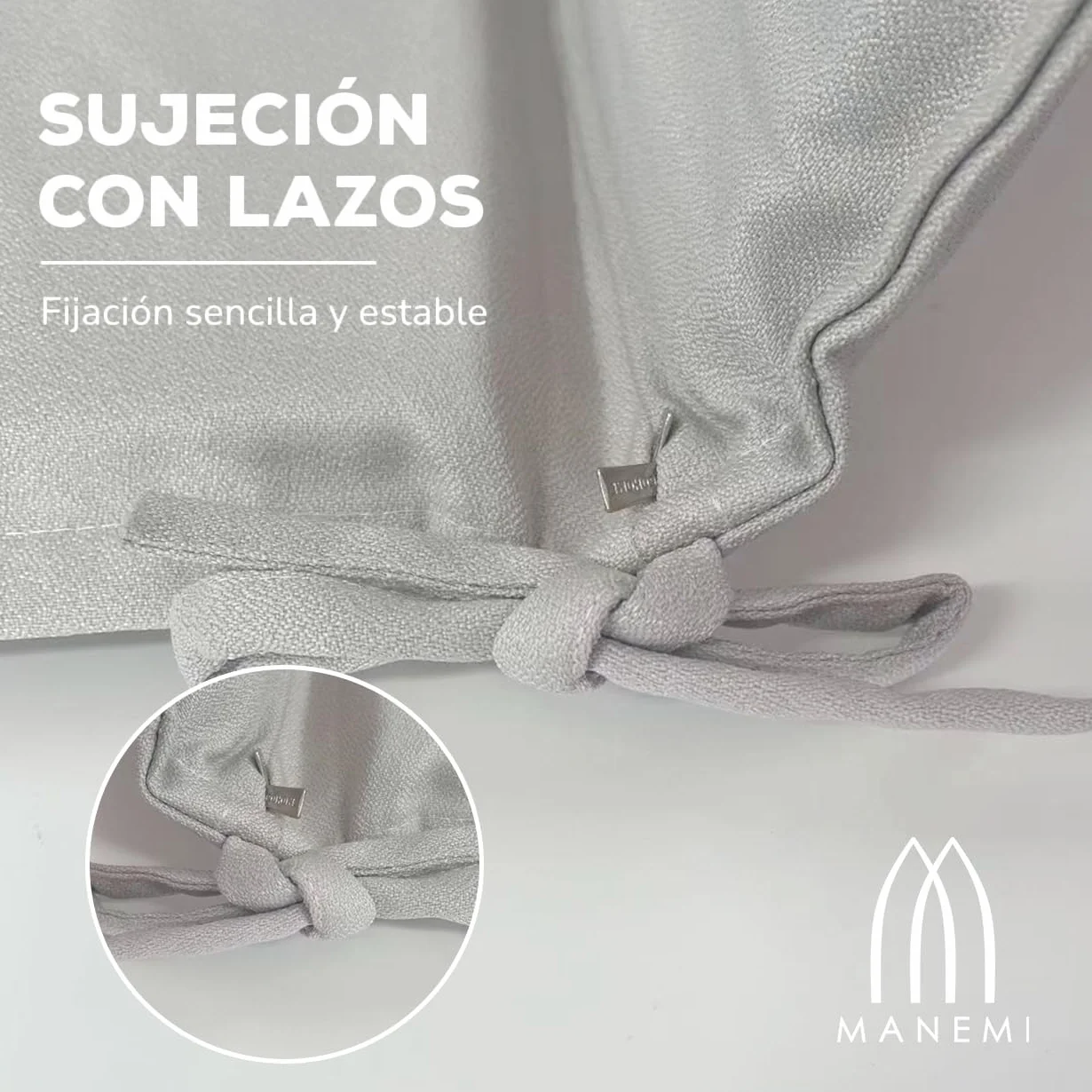 MANEMI Cojín para Tumbona 190x57x8cm Acolchado Espuma Desenfundable Cremallera Poliéster Resistente Cintas Sujeción Jardín Terraza Piscina