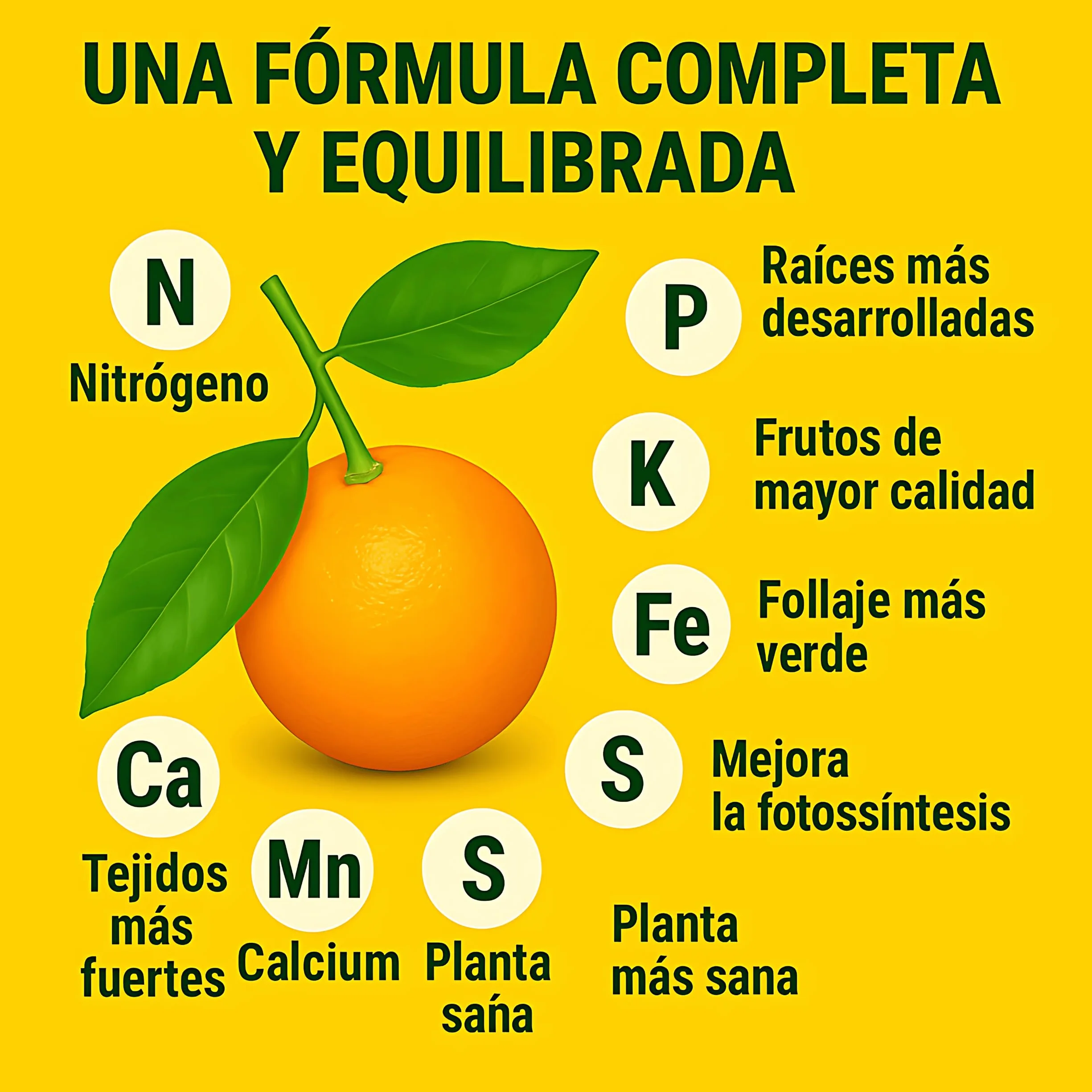 FERTIBONO Abono Cítricos Premium 7KG 20-5-11 con Hierro Azufre Magnesio Manganeso