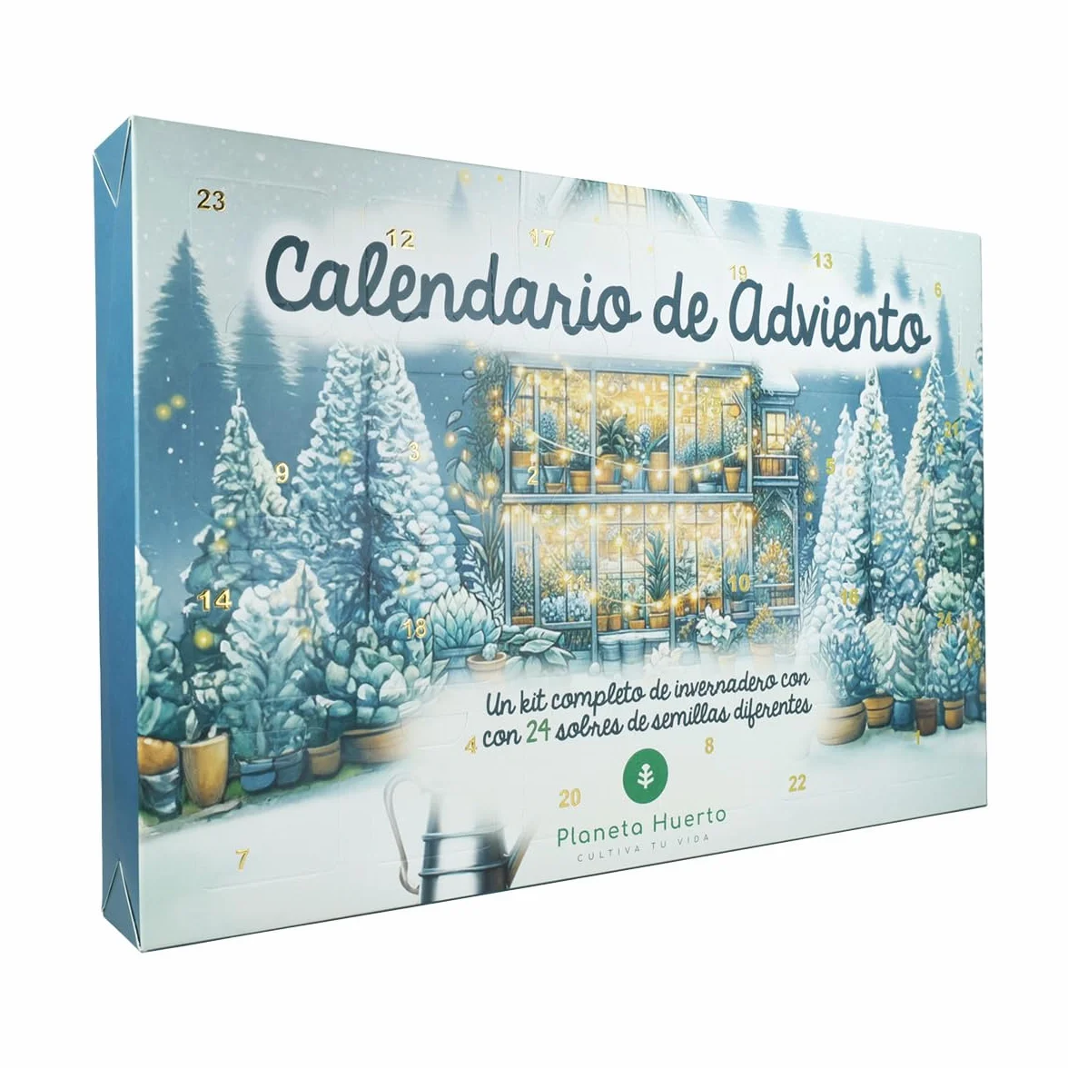 Calendario de Adviento de Semillas con Mini Invernadero Planeta Huerto