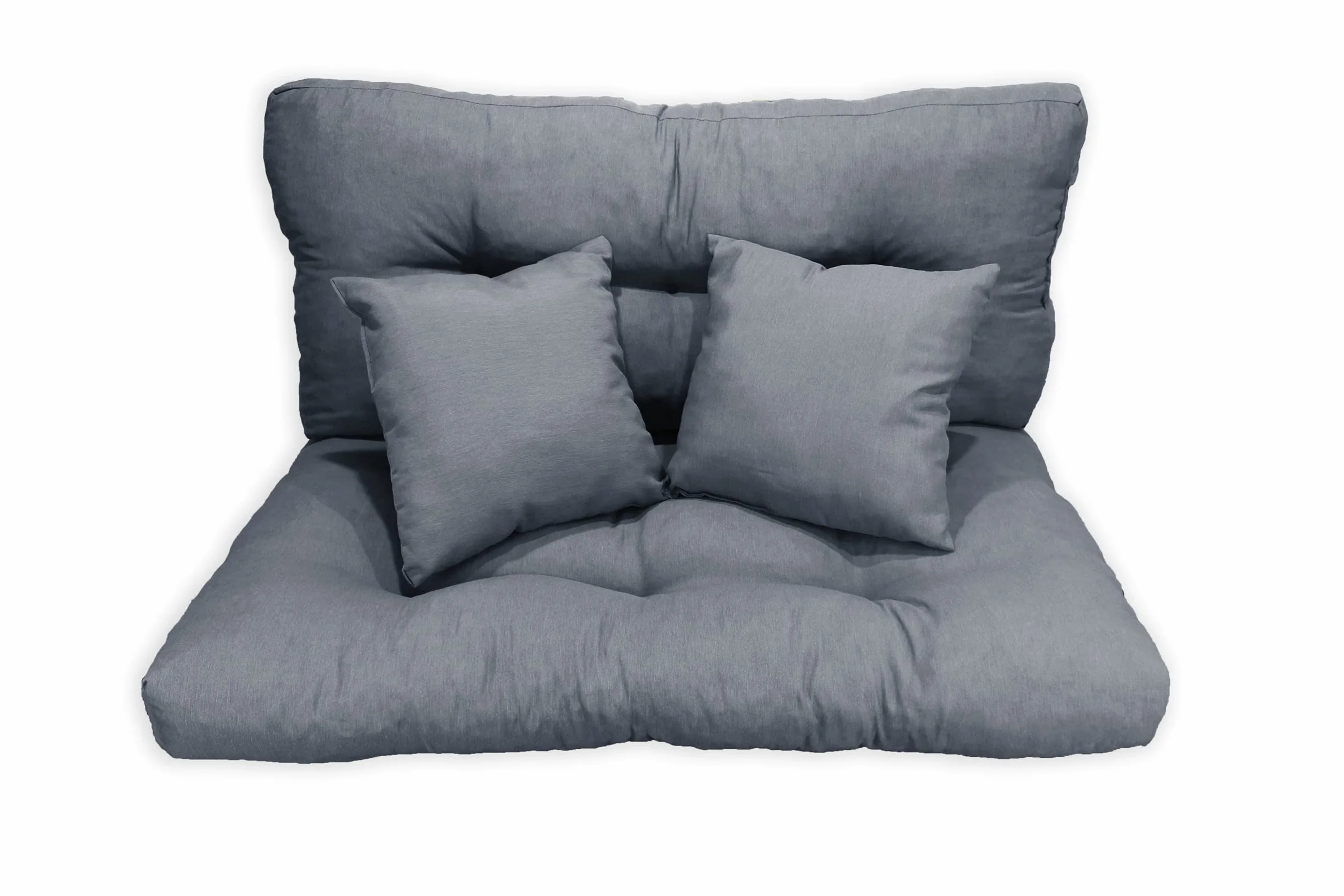 Cojines Sofá Palets Conjunto 4 Piezas 120x80 cm Gris Oscuro Interior Exterior