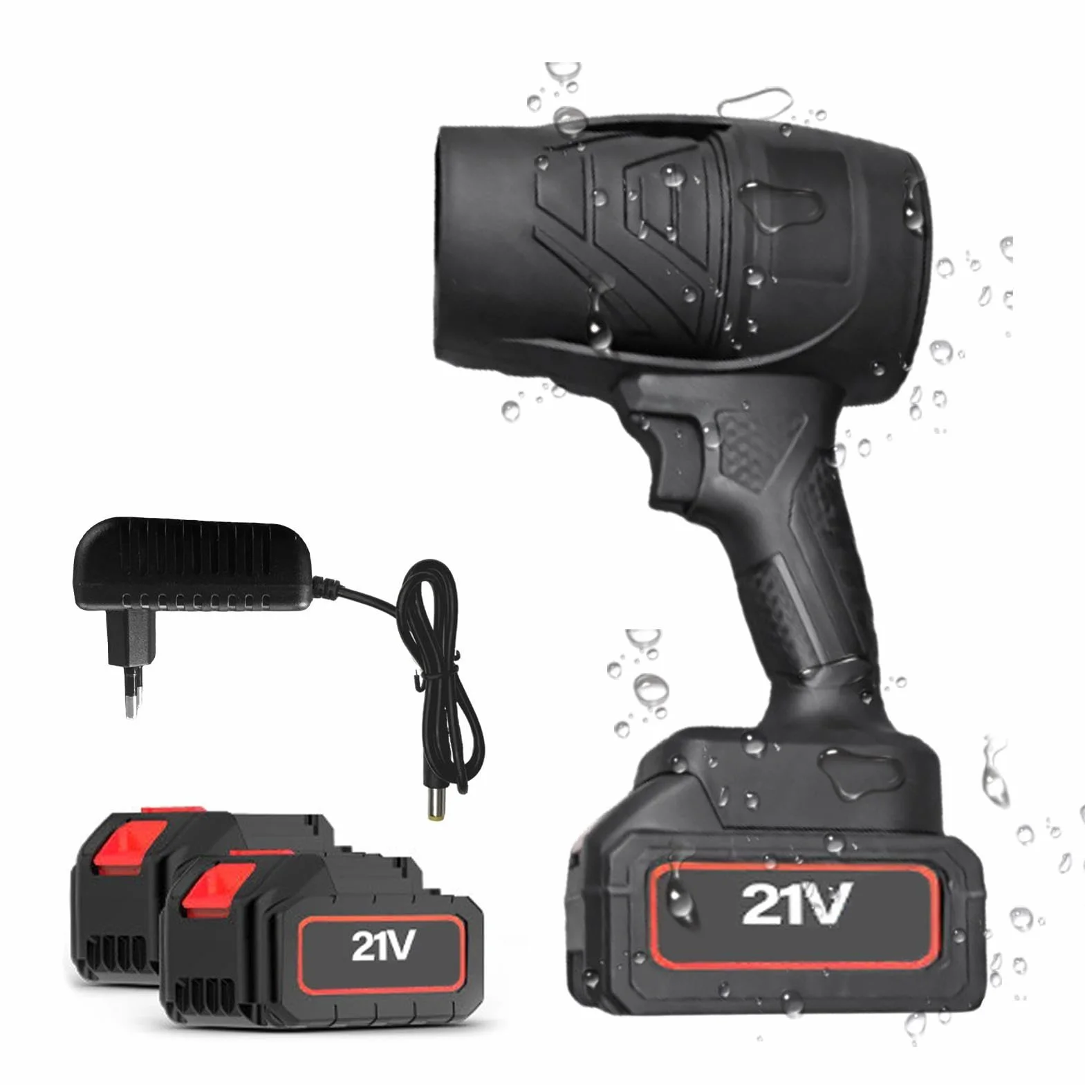 Soplador Turbo Ventilador Eléctrico Portátil Turbo Ajustable | Soplador De Hojas Inalámbrico para jardín, patio, coche, jardín, exterior, otoño, invierno, garaje,
