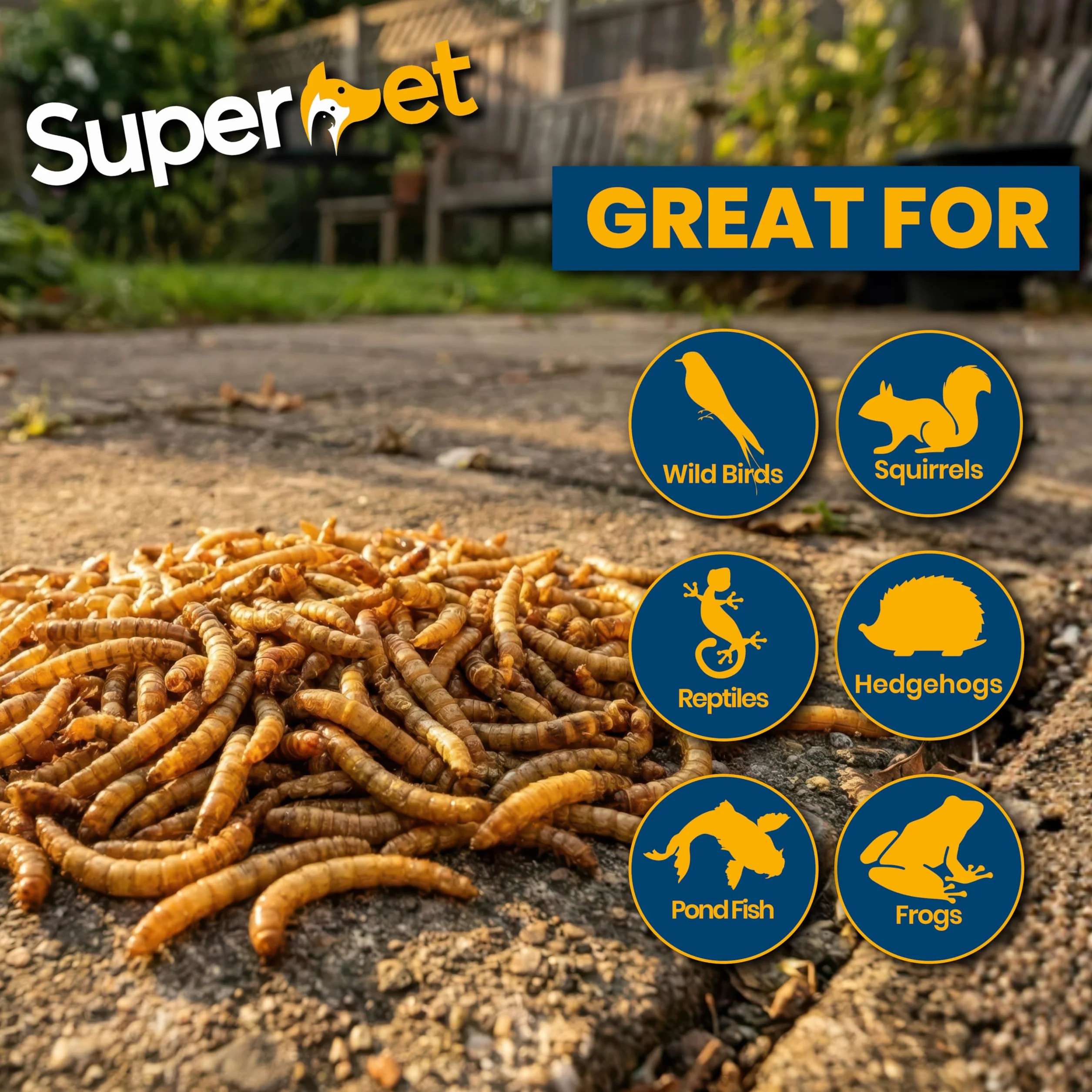 Mealworms 5 kg de gusanos de la harina secos para aves silvestres