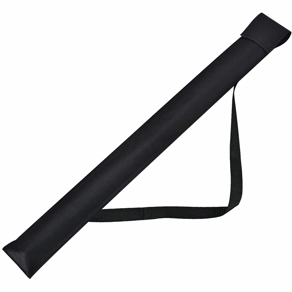 Black Pool Cue Case, Billiard Stick Storage Bag for 1/2 Snooker Rod