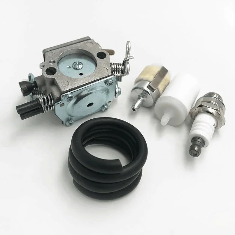 Piezas de herramientas de jardinería Kit de bujías de manguera de filtro de combustible de carburador HUNDURE apto for HUSQVARNA 372 371 365 362 piezas de repuesto de motosierra de Gas 503470501 50362