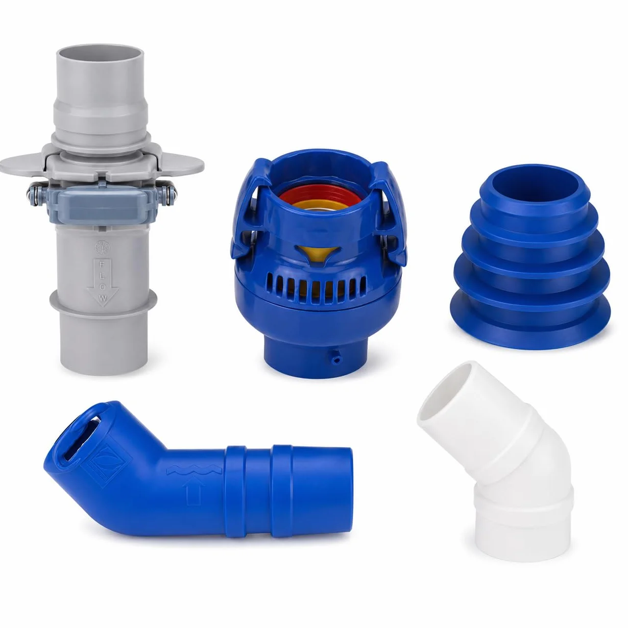 Repuestos Zodiac MX6 MX8 Compatible Kit Completo Válvula FRV100 Adaptador Cónico Codo 45° Conectores Twist Lock Accesorios Limpiafondos Piscina