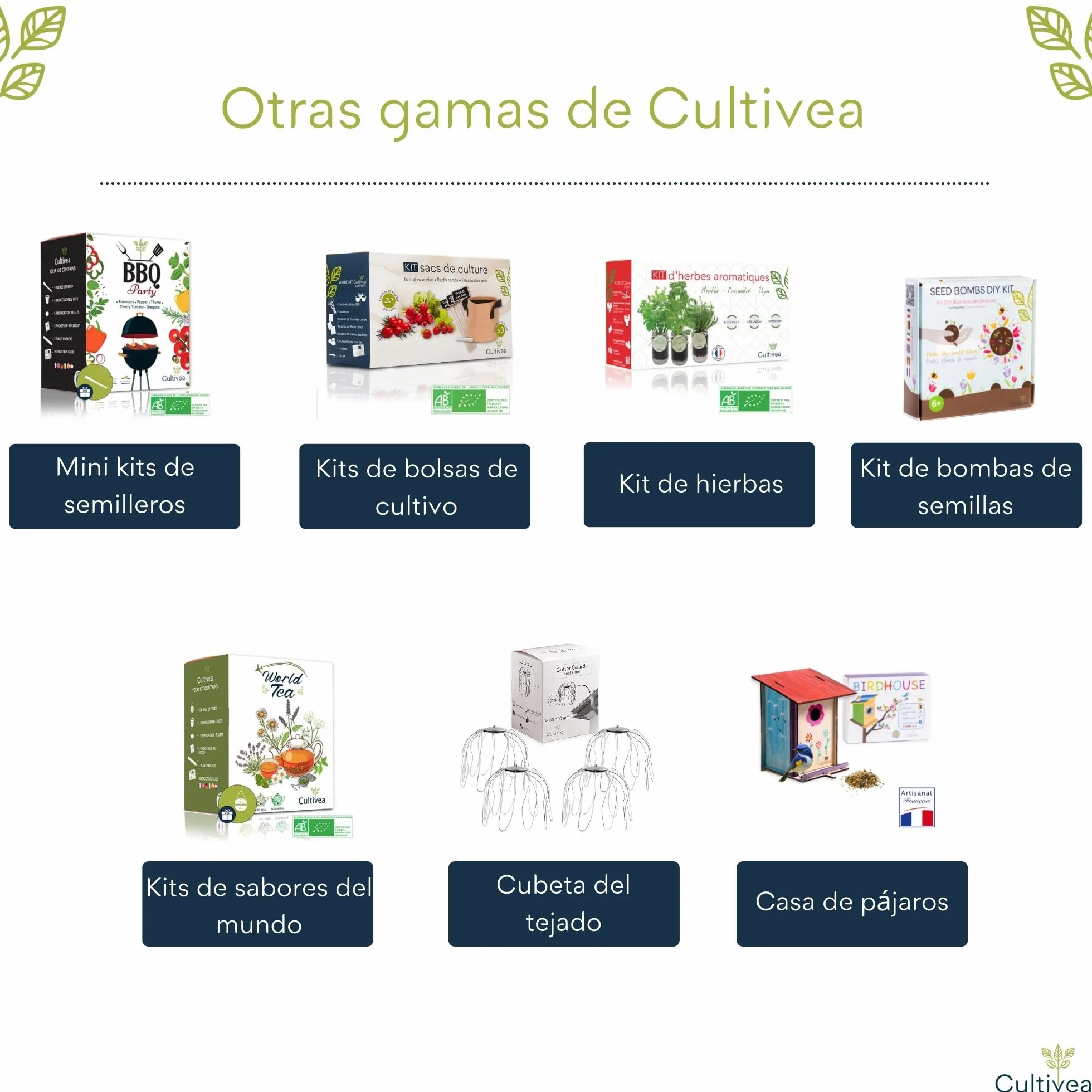 Cultivea® Kit cultivo hierbas aromáticas BIO Albahaca Perejil Cebollino Huerto urbano interior tarros cristal tierra