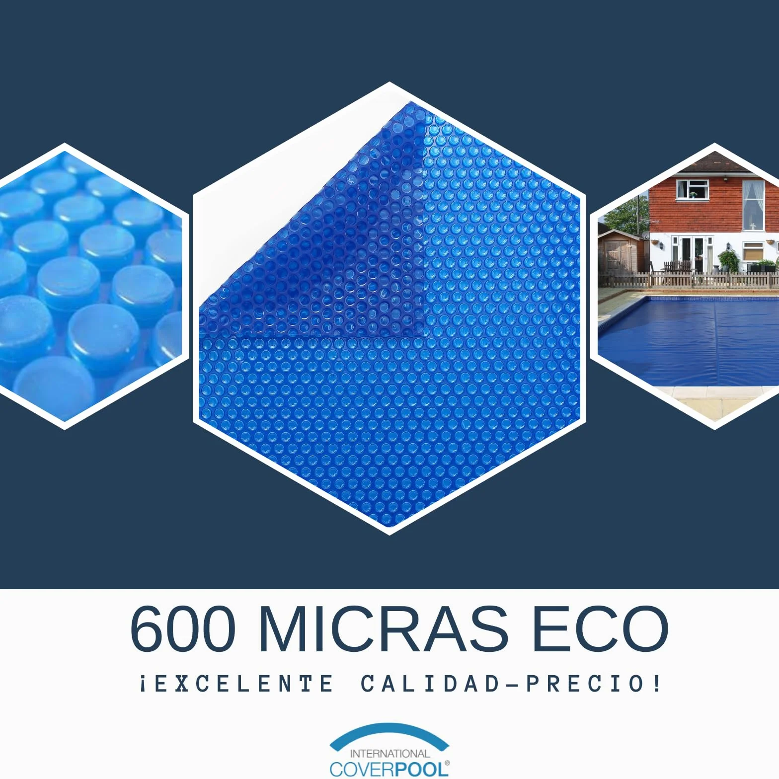 Cubierta Piscinas Manta Térmica 600 Eco 6 x 3 m SIN Ribete