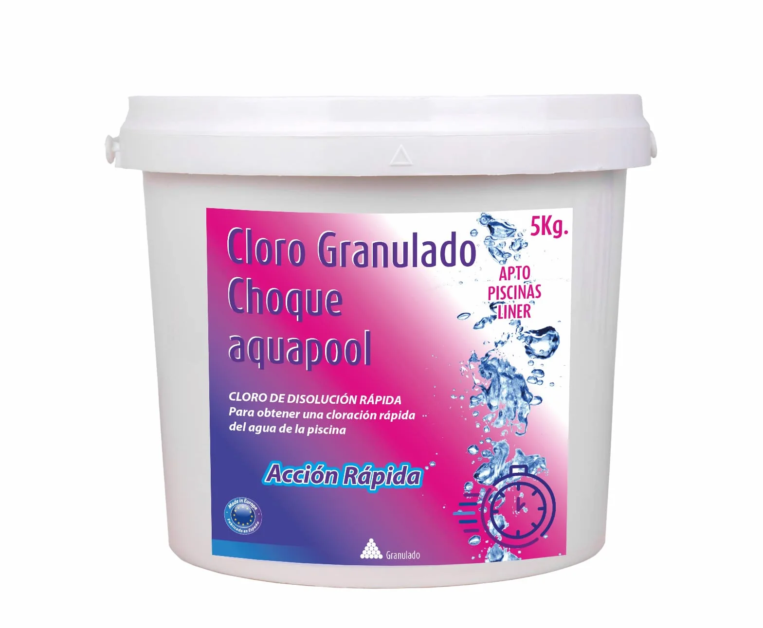Aquapool Cloro de Choque en Grano 5 KG Tratamiento Inicial Piscina