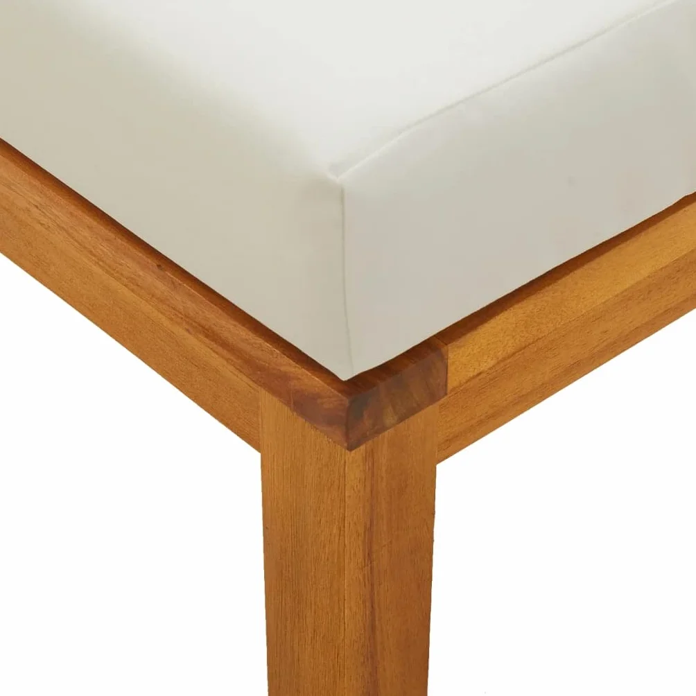 vidaXL Taburetes de jardín con Cojines 2 uds Madera Acacia 40x40x42 cm