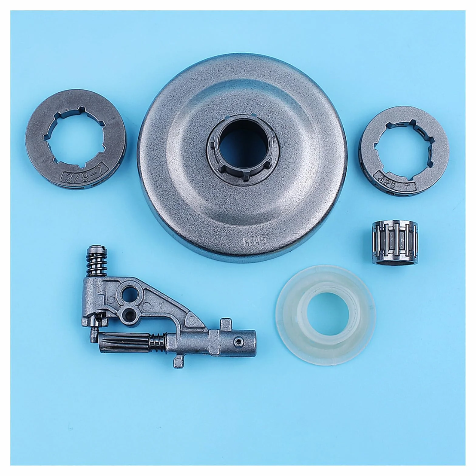 Kit de cojinete de aguja de piñón de llanta de tambor de embrague de bomba de aceite for repuesto de motosierra H 357XP 359 357 XP
