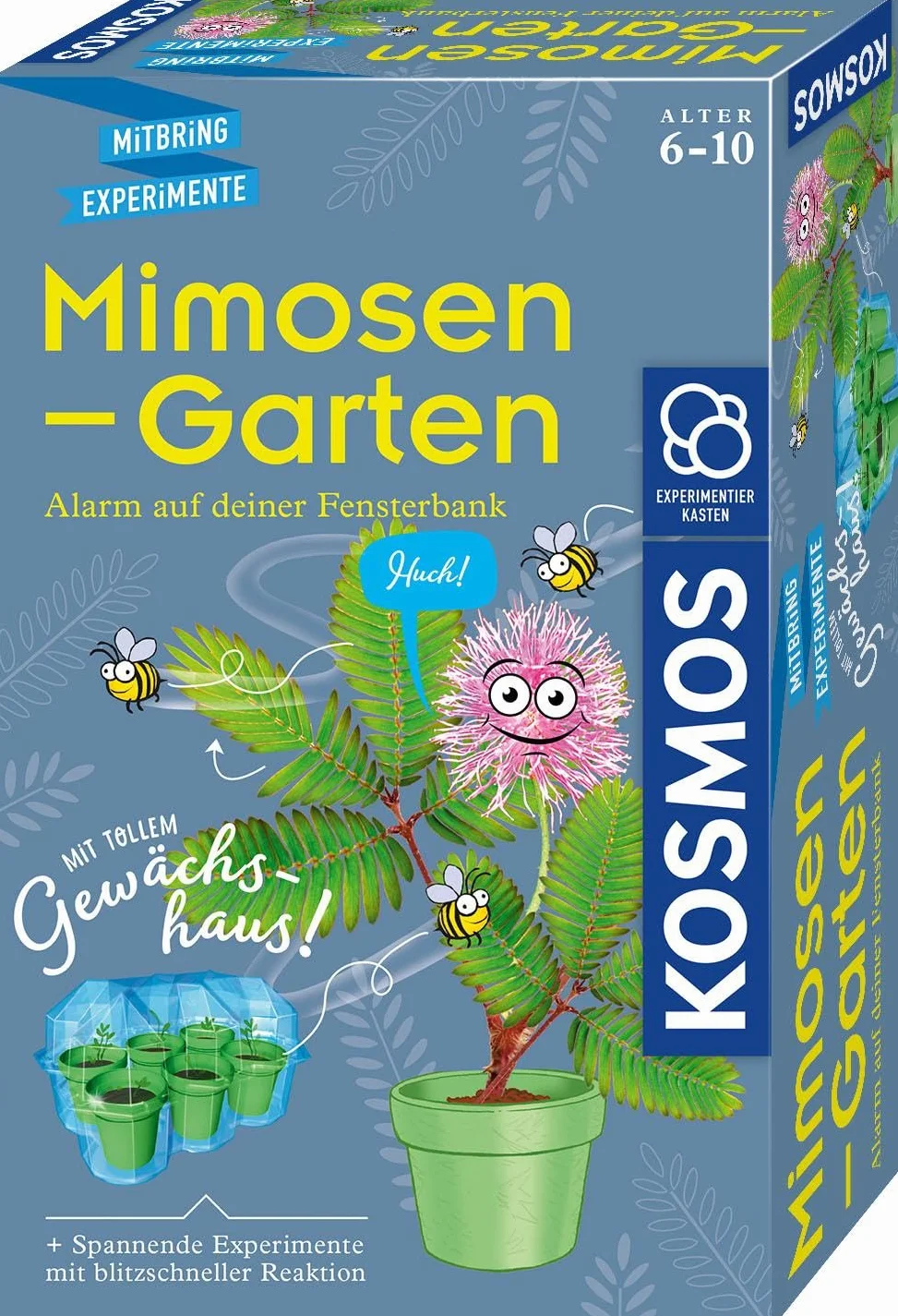 Kosmos 657802 Mimosa Jardín Juego Completo con Mini Invernadero Experimento de Tracción para Niños 6-10 Años Teal/Verde Turquesa