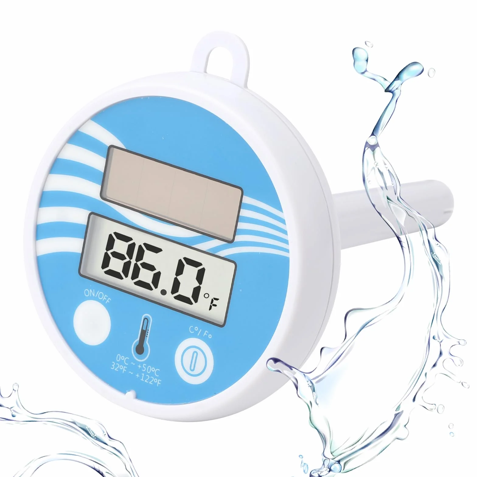 TNSLAND Digital Pool Thermometer Flotante para Piscinas Cubiertas y Al Aire Libre