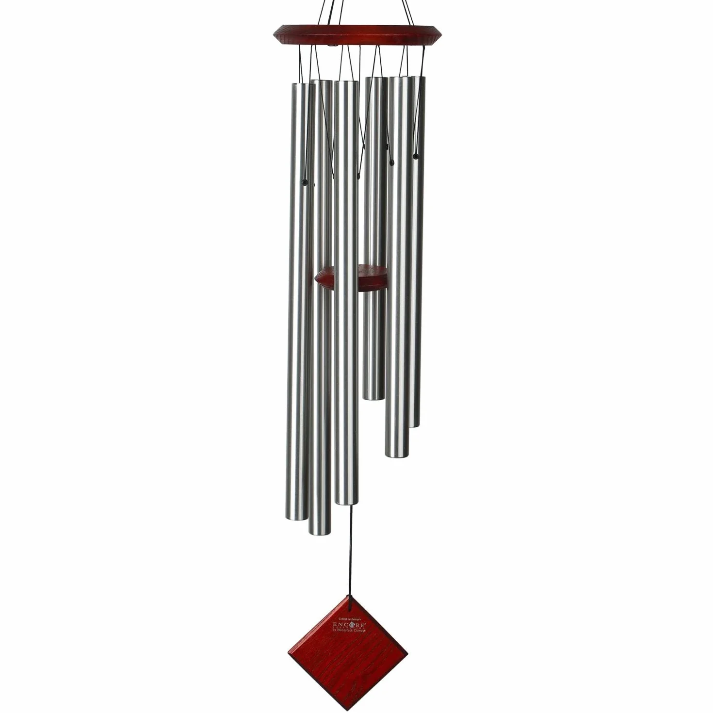 Woodstock Chimes Encore Tierra Plateado Carrillón 6 Tubos Afinados