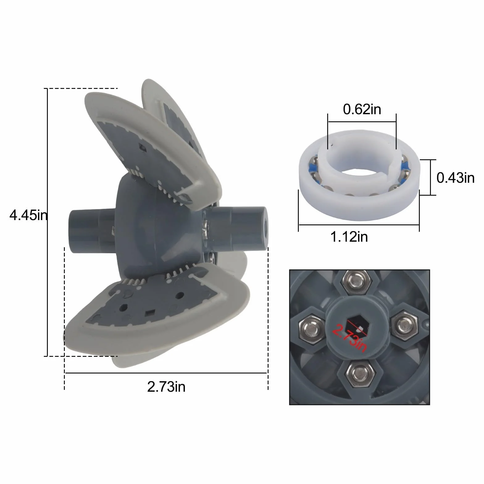 Motor de succión R0524900 para limpiadores de piscinas MX6 MX8 con kit de rodillos