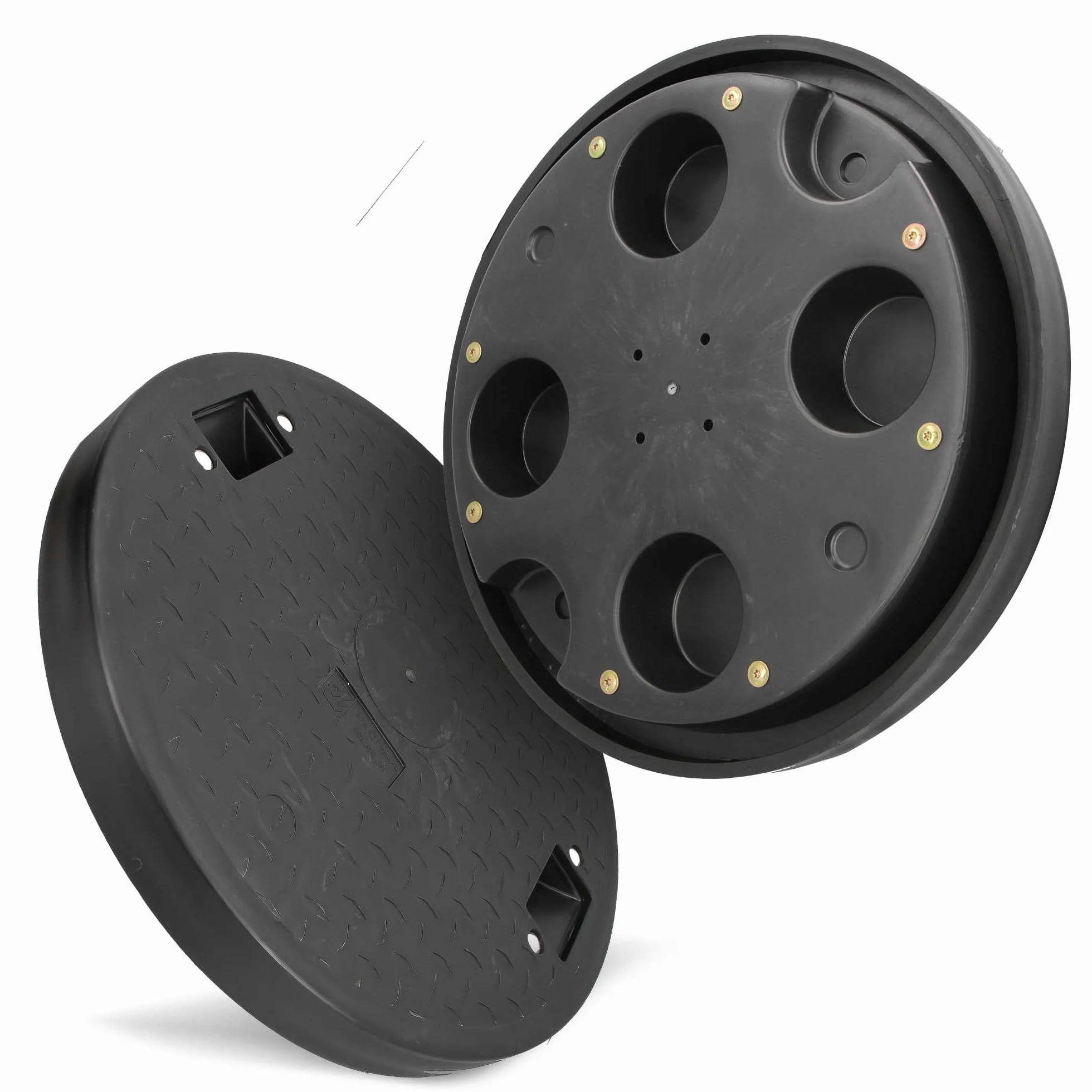 Millto Tapa de alcantarillado PP DN600 negro Kl. A15 carga 1,5 t