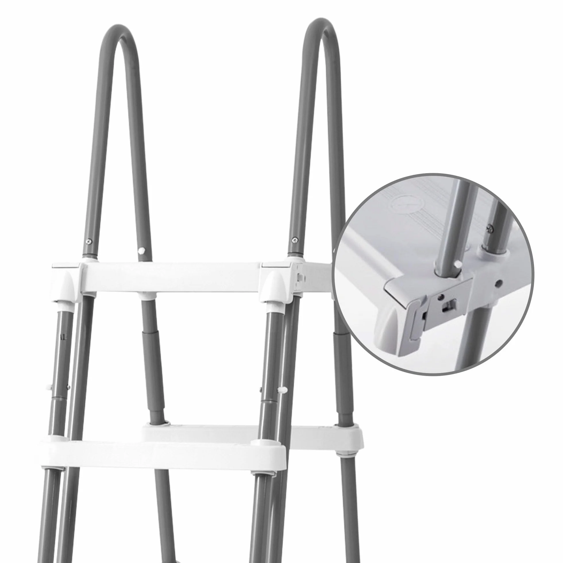 Intex Escalera Desmontable para Piscinas de 52 Pulgadas, Gris, 130x33x182 cm