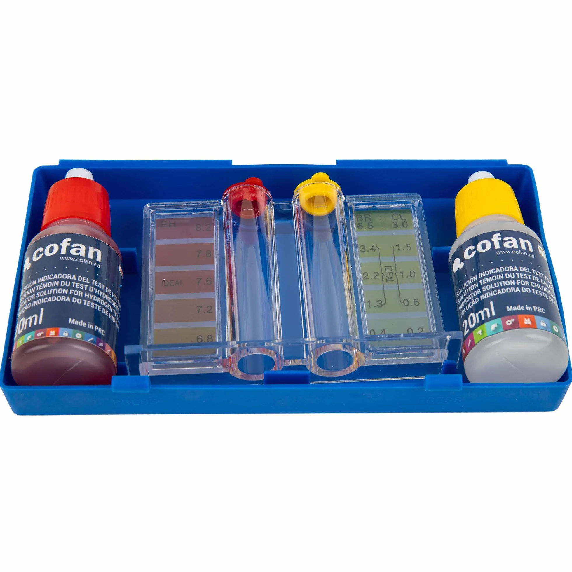 Cofan Kit de Test para pH y Cloro de Piscinas | Mantenimiento de Piscinas | Incluye todo lo Necesario