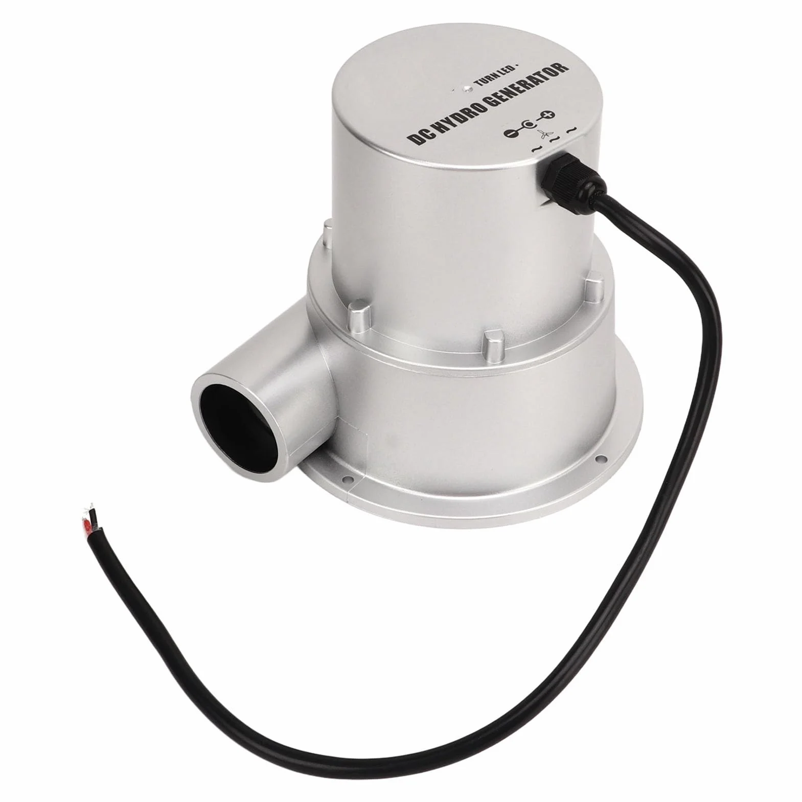 ciciglow Hidrogenador de Turbina de Agua Pequeña con Alta Eficiencia de Generación de Energía para Cargar Baterías de 12 V, Control Remoto Disponible, Material ABSDC (SJ18A)