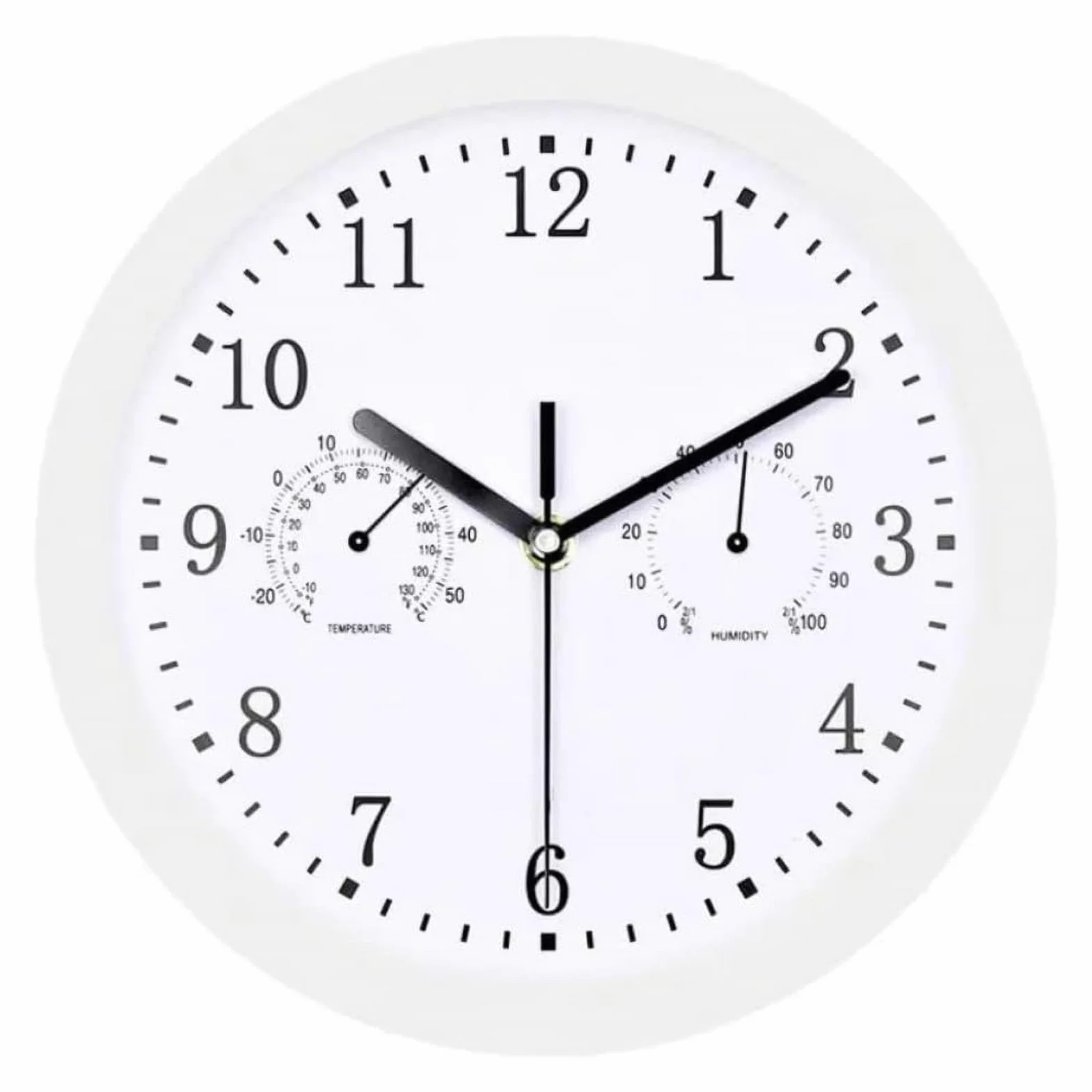 Reloj de pared exterior 10 pulgadas resistente a la intemperie con termómetro e higrómetro