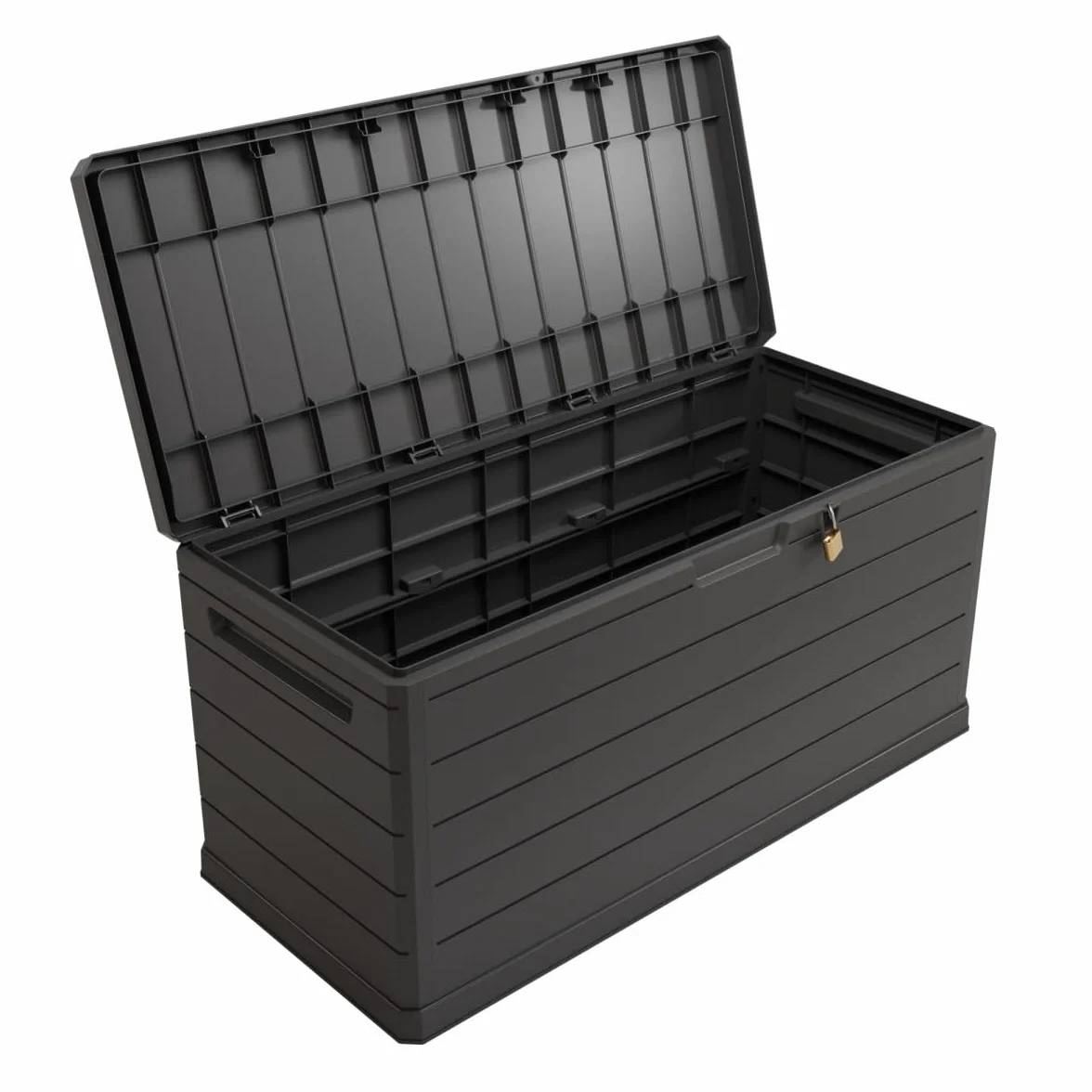 Art Plast Caja de almacenamiento exterior 350 L gris 118,5 x 52 x 57 cm resistente al agua