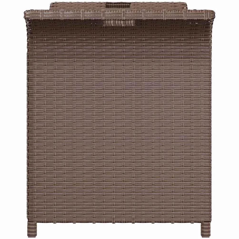 vidaXL Banco de jardín ratán sintético marrón 116x46x57 cm