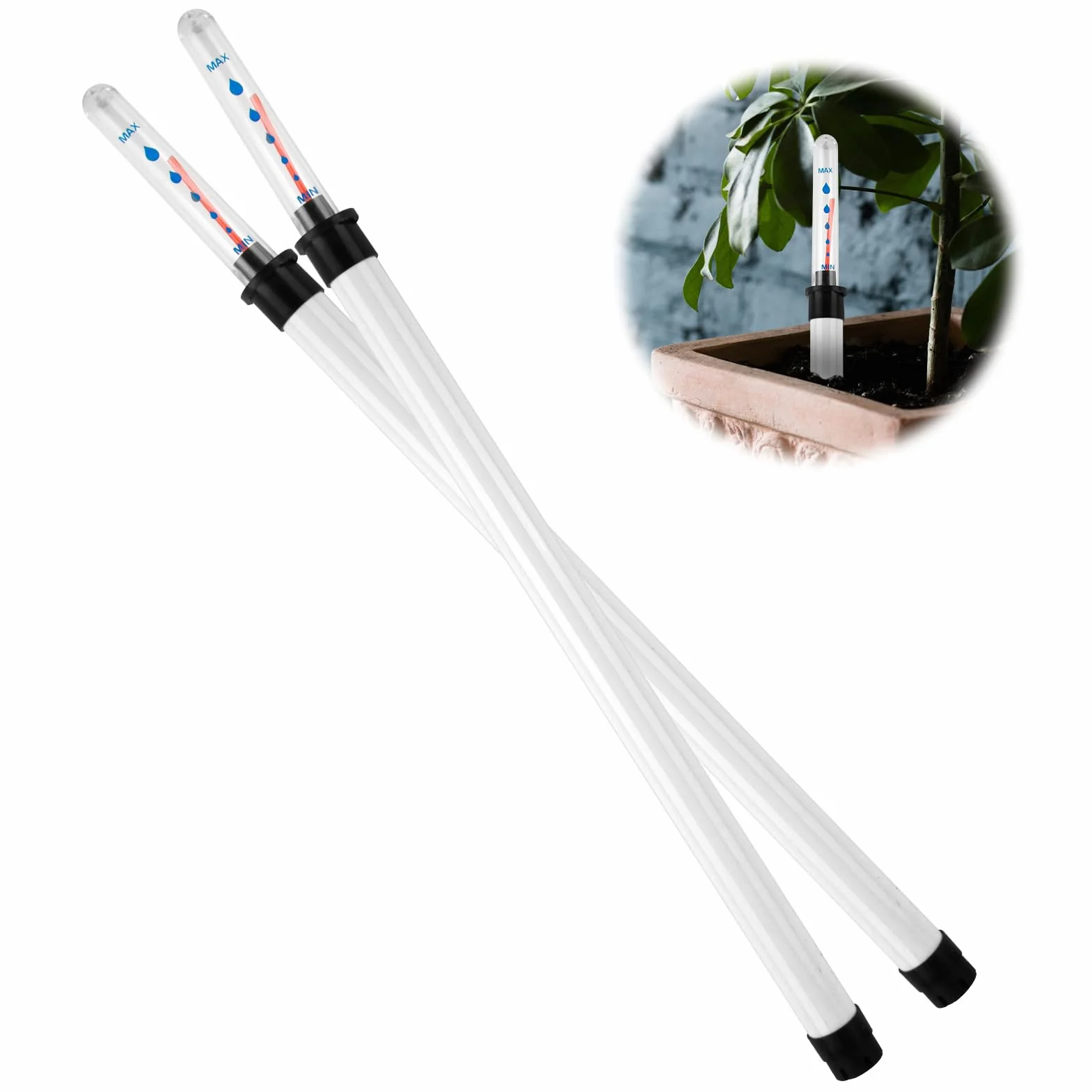 Hemlosk Indicador de Nivel de Agua para Plantas 36 cm Medidor de Humedad Macetas