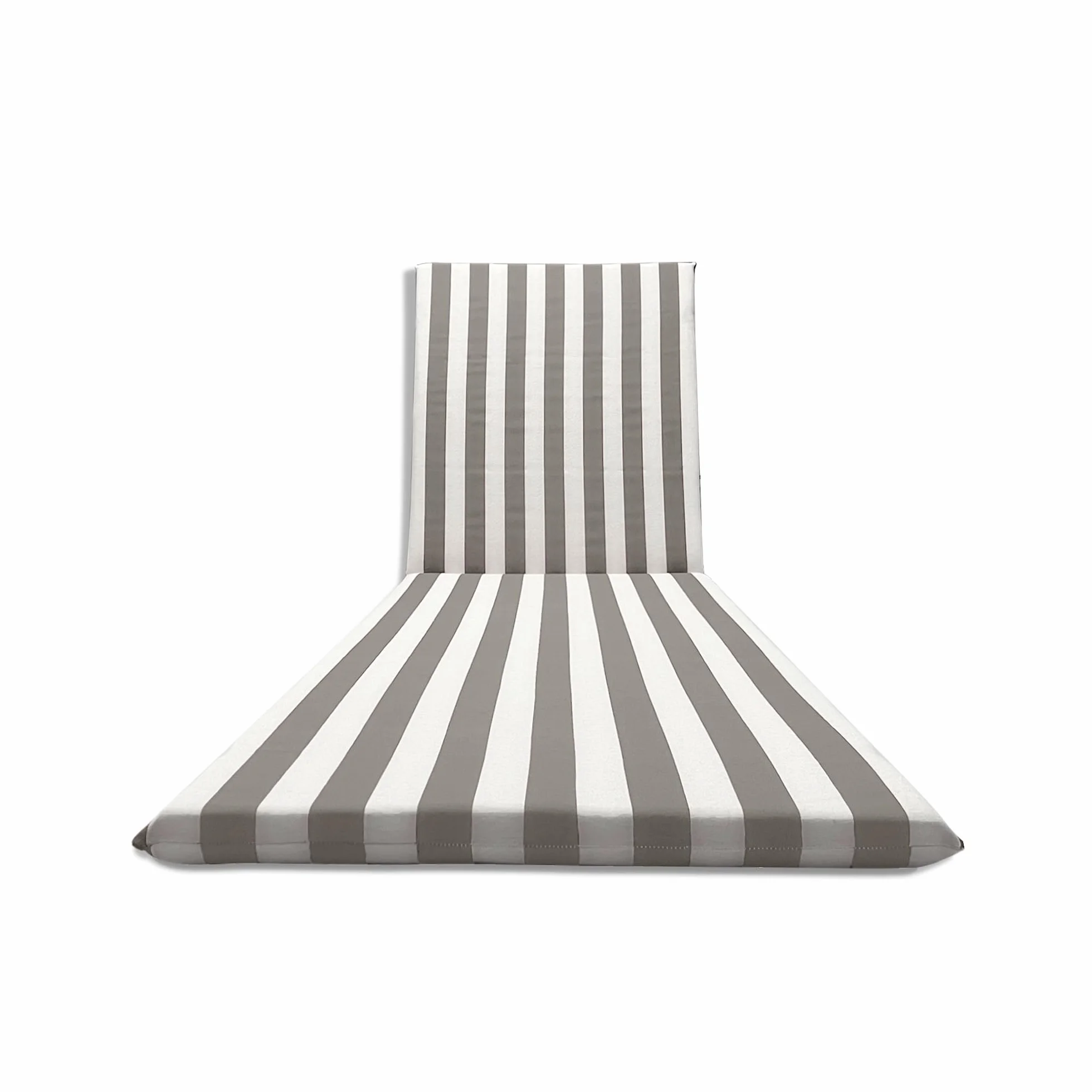 Cojín de Tela para Tumbona 190x60 cm 100% Algodón Blanco y Gris