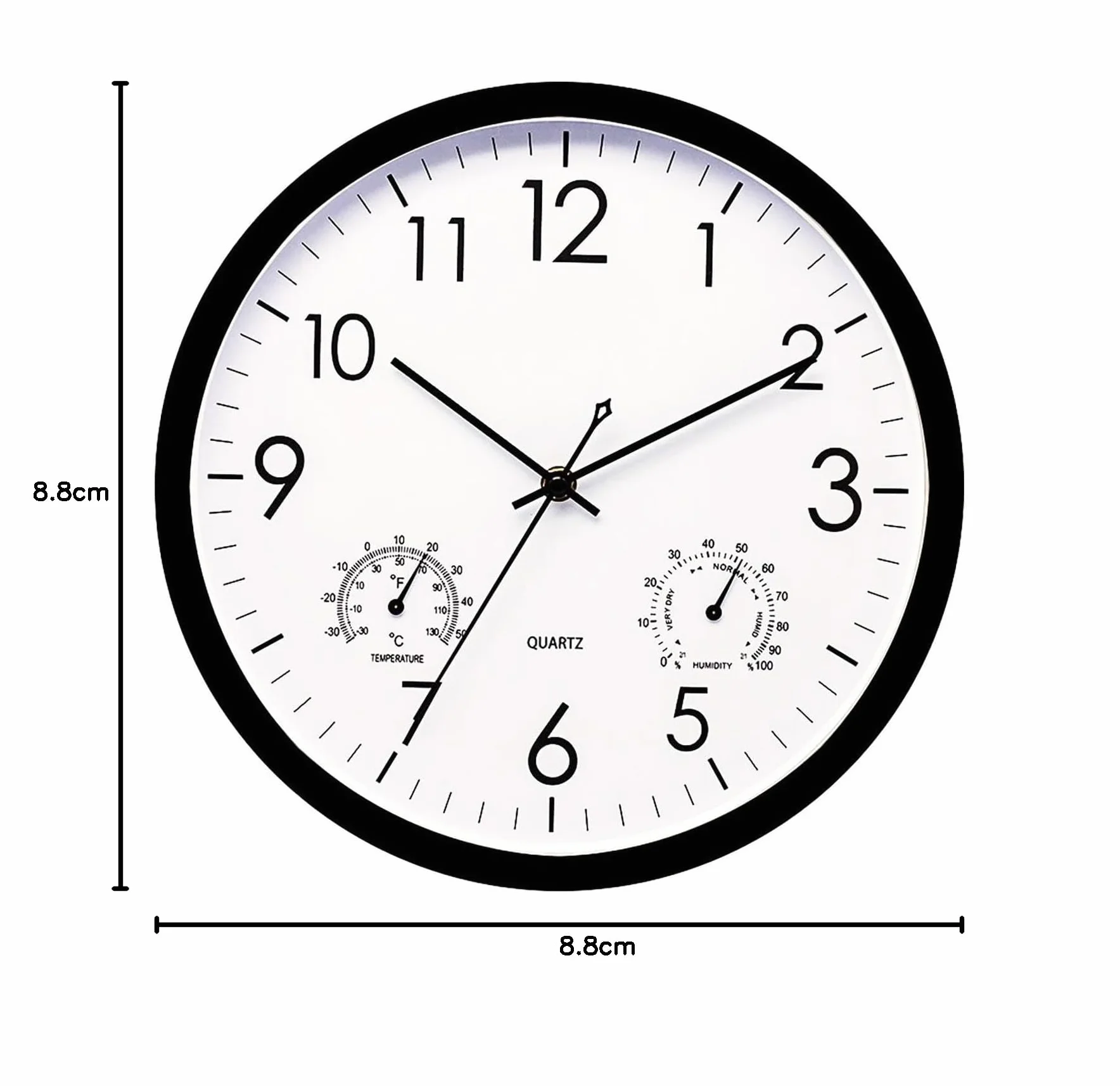Relojes de jardín Impermeables 30 cm con termómetro e higrómetro, Vintage de Pared para Exteriores
