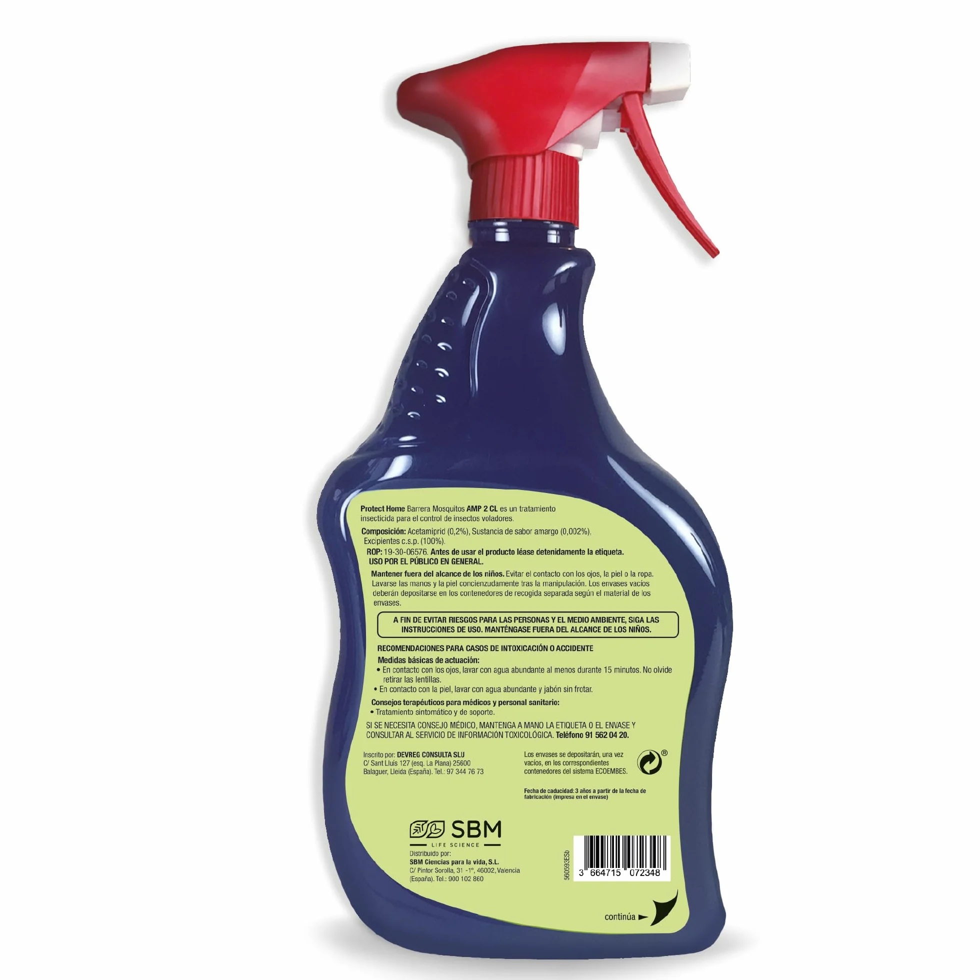 PROTECT HOME Insecticida Barrera de Protección Total Control Mosquitos y Moscas para Exteriores Interiores Textiles