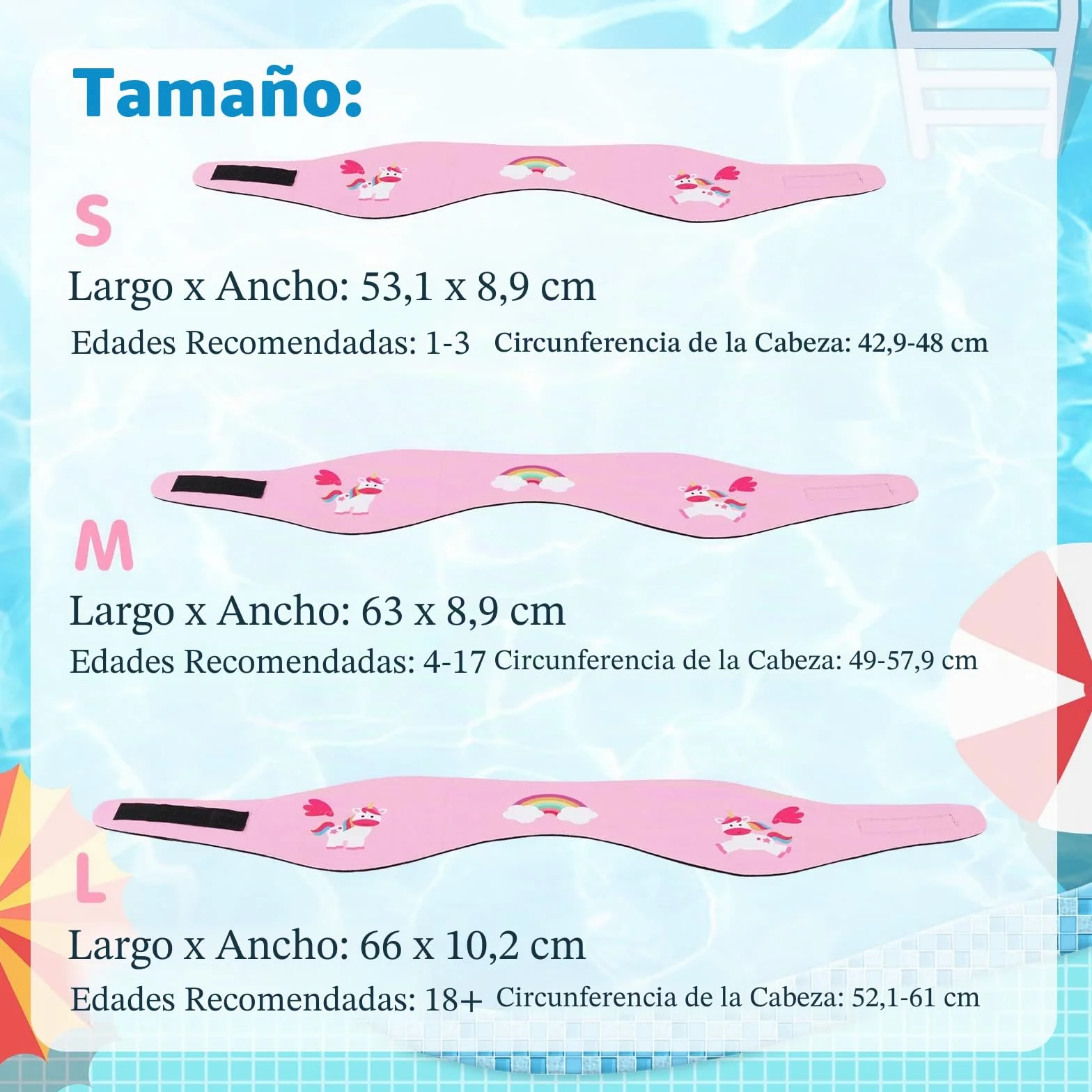 HeySplash Banda para Cabeza de Natación de Neopreno para Niños, Diadema Ajustable Antideslizante para Surf Buceo