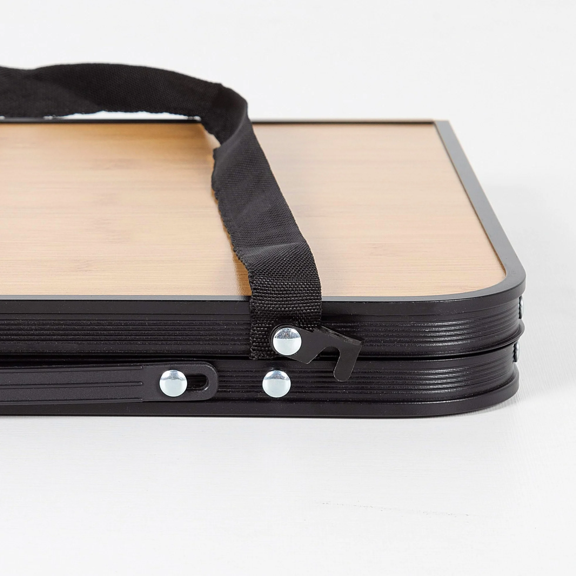 AKTIVE Mesa baja plegable 60x40x25 cm Efecto bambú Aluminio MDF 20 kg