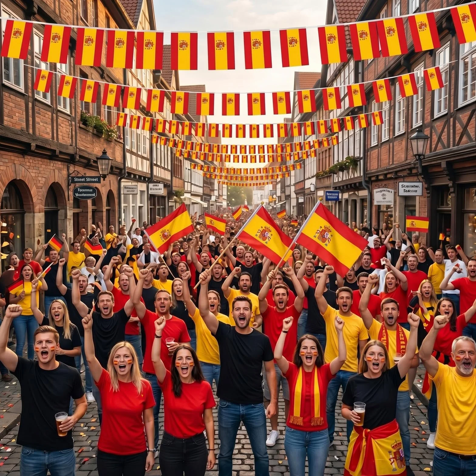 Guirnalda Banderas Mundial 30 Piezas Bandera España Decoración 10 m Banderines 14 x 21 cm Fiesta Nacional