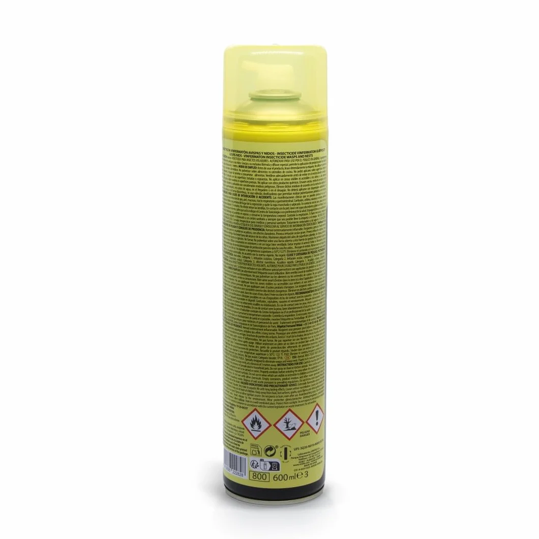 VINFERMATON Insecticida Avispas y Avisperos Exterior Pack 2×600 ml Antiavispas Alcance 4 m Acción Inmediata Profesional