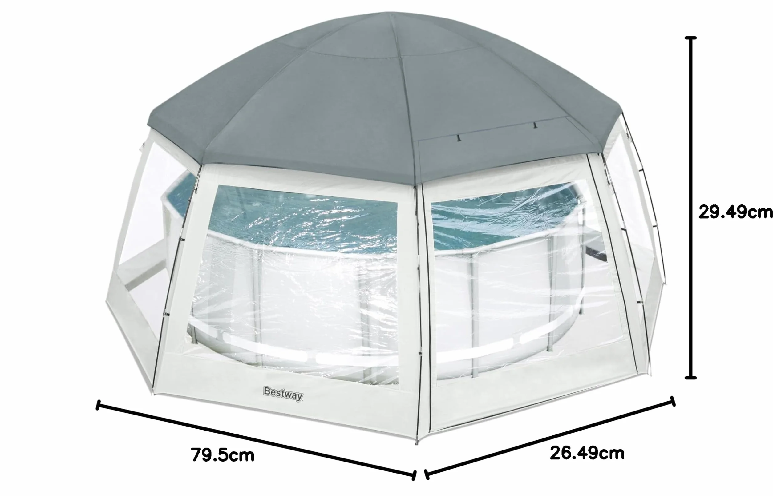 Bestway Cúpula Redonda para Piscina 19'8" x 19'8" x 9'8" (6,00 x 6,00 x 2,95 m)