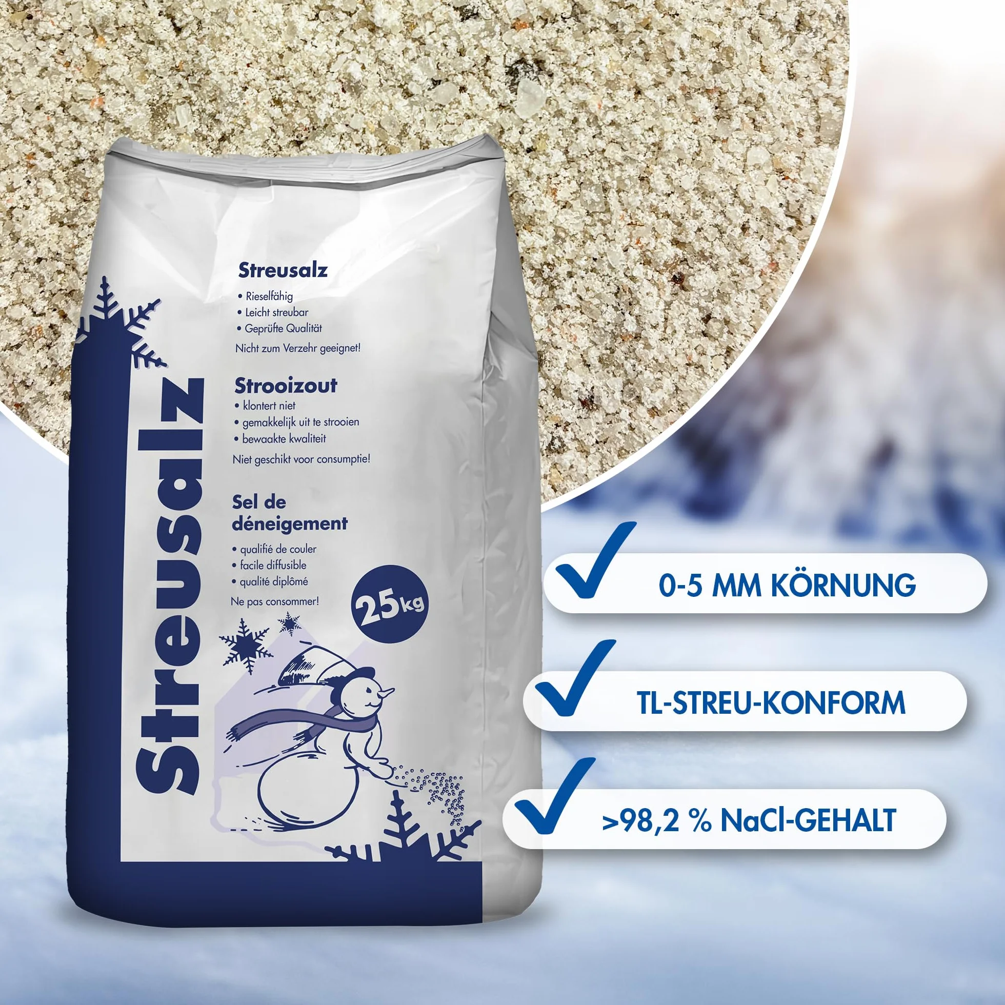 Sal para deshielo HAMANN 25 kg efecto prolongado