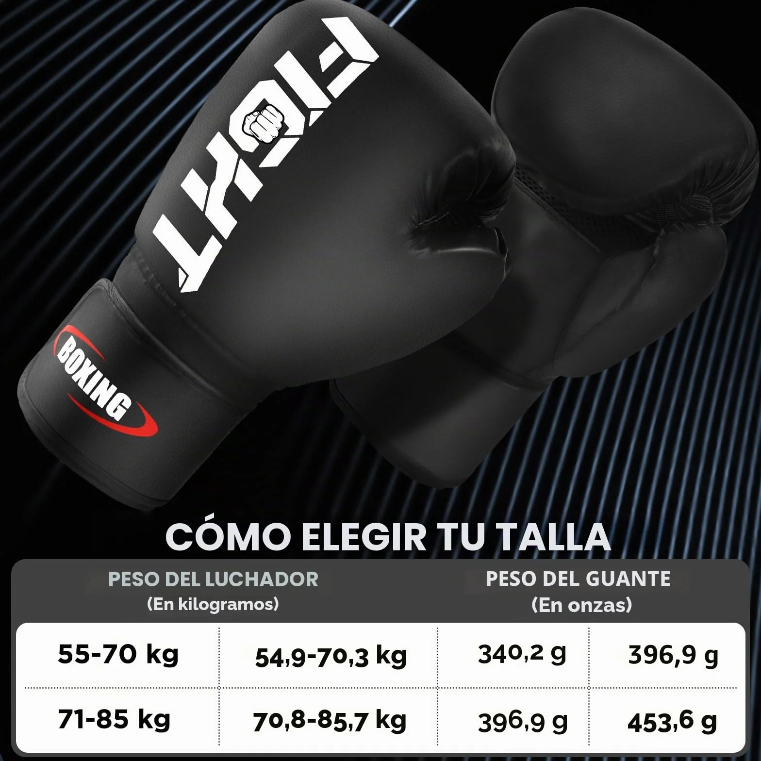 Guantes de Boxeo Premium Cuero para Adulto Saco Sparring Kickboxing MMA 12 14 16oz