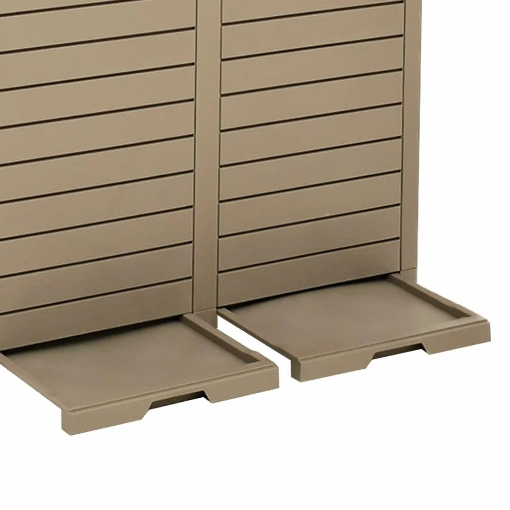Cobertizo para Cubo de Basura PP 78 x 41 x 86 cm para 2 Contenedores Exterior Marrón Claro