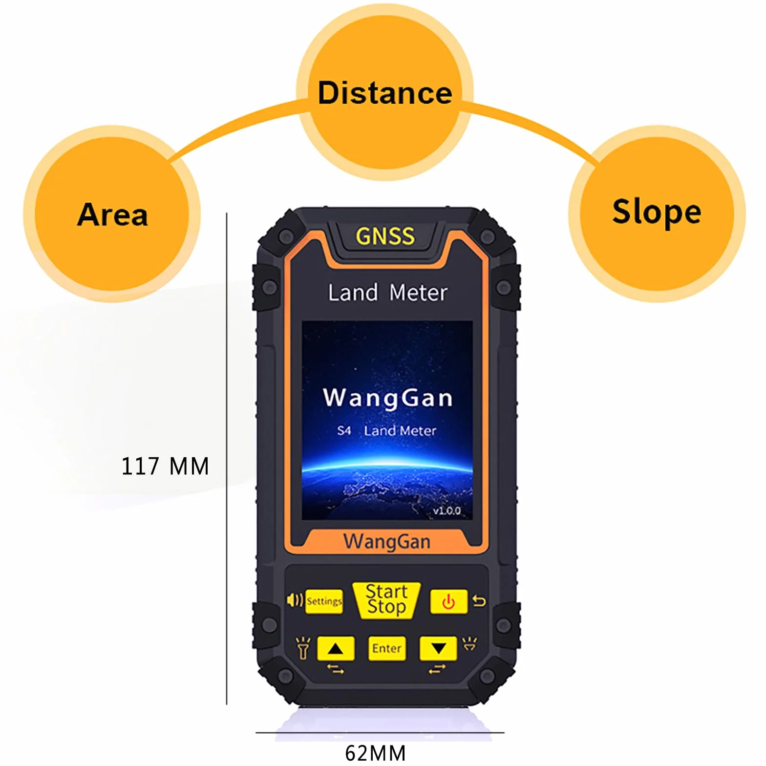 Medidor Terrestre GPS Equipo Topográfico con Pantalla LCD 2,8'' Chip Receptor GNSS Recargable
