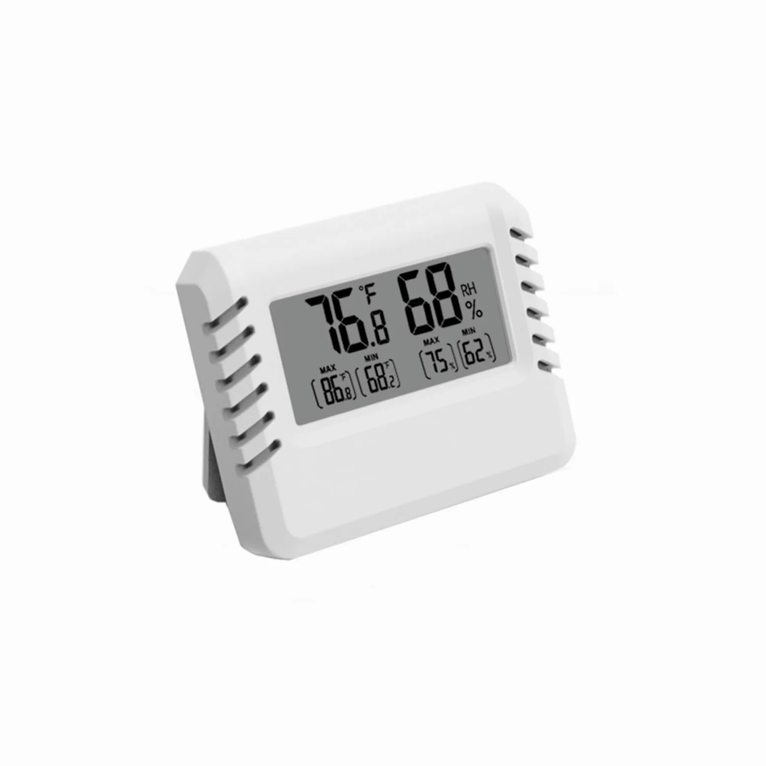 Termómetro Digital higrómetro for Interiores y Exteriores, medidor de Temperatura Humedad en °C/°F, Pantalla LCD Sensor(Blanc)