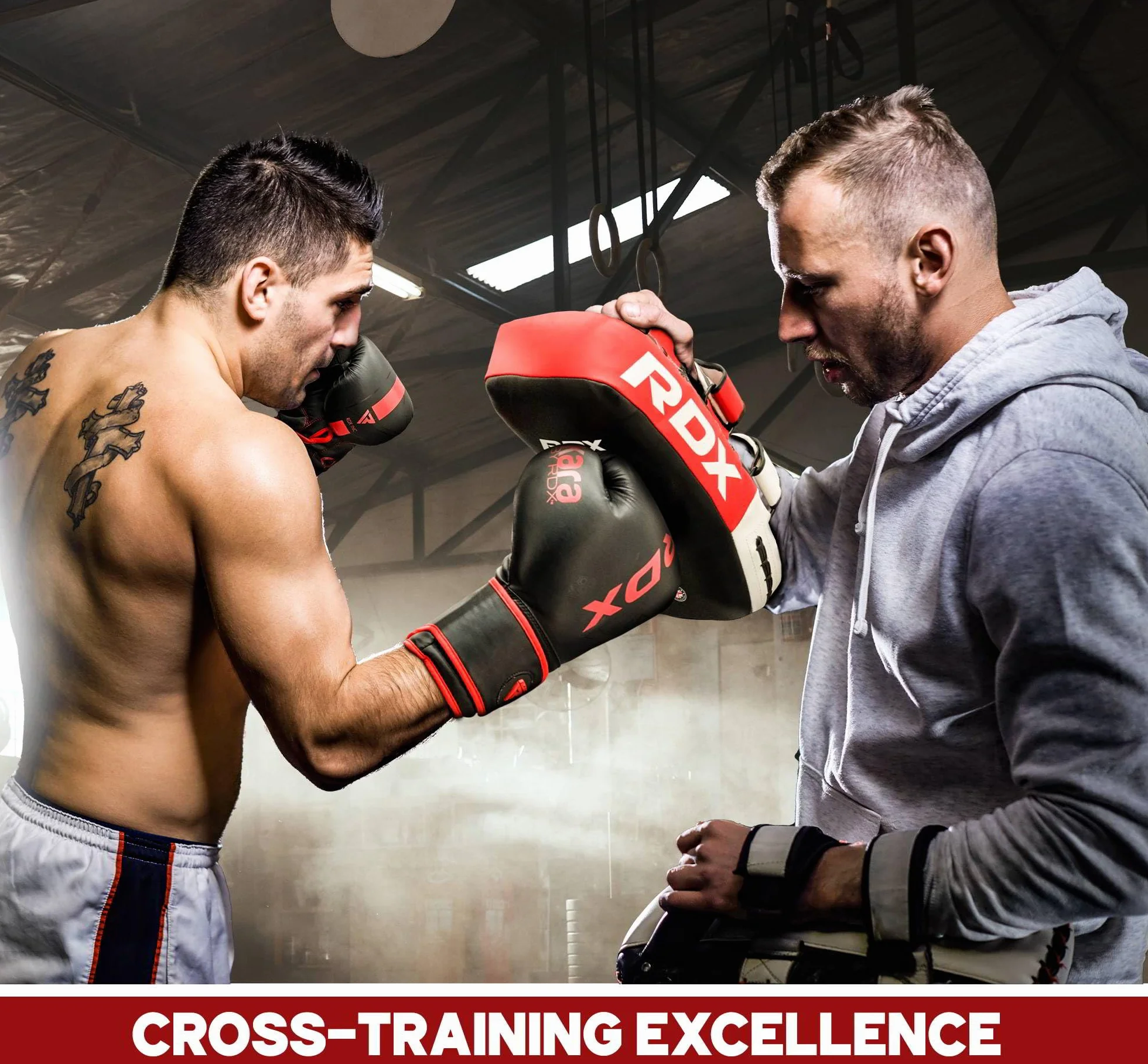 RDX Thai Pads Muay Thai Kick Boxing Training Pad, Maya Hide Cuero Boxeo Almohadilla, Escudo Manoplas MMA Kicking Sparring Artes Marciales Taekwondo