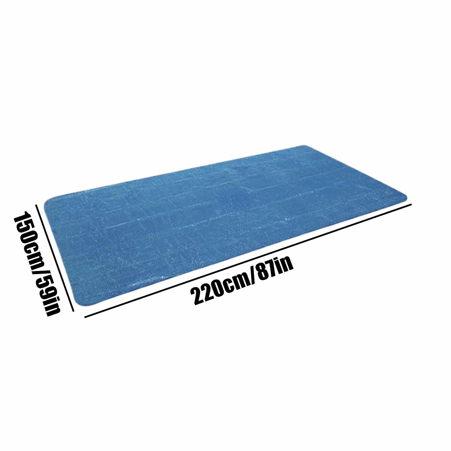 Cubierta Solar para Piscinas 220x150 Cm Manta Térmica Rectangular Impermeable Aislamiento Térmico