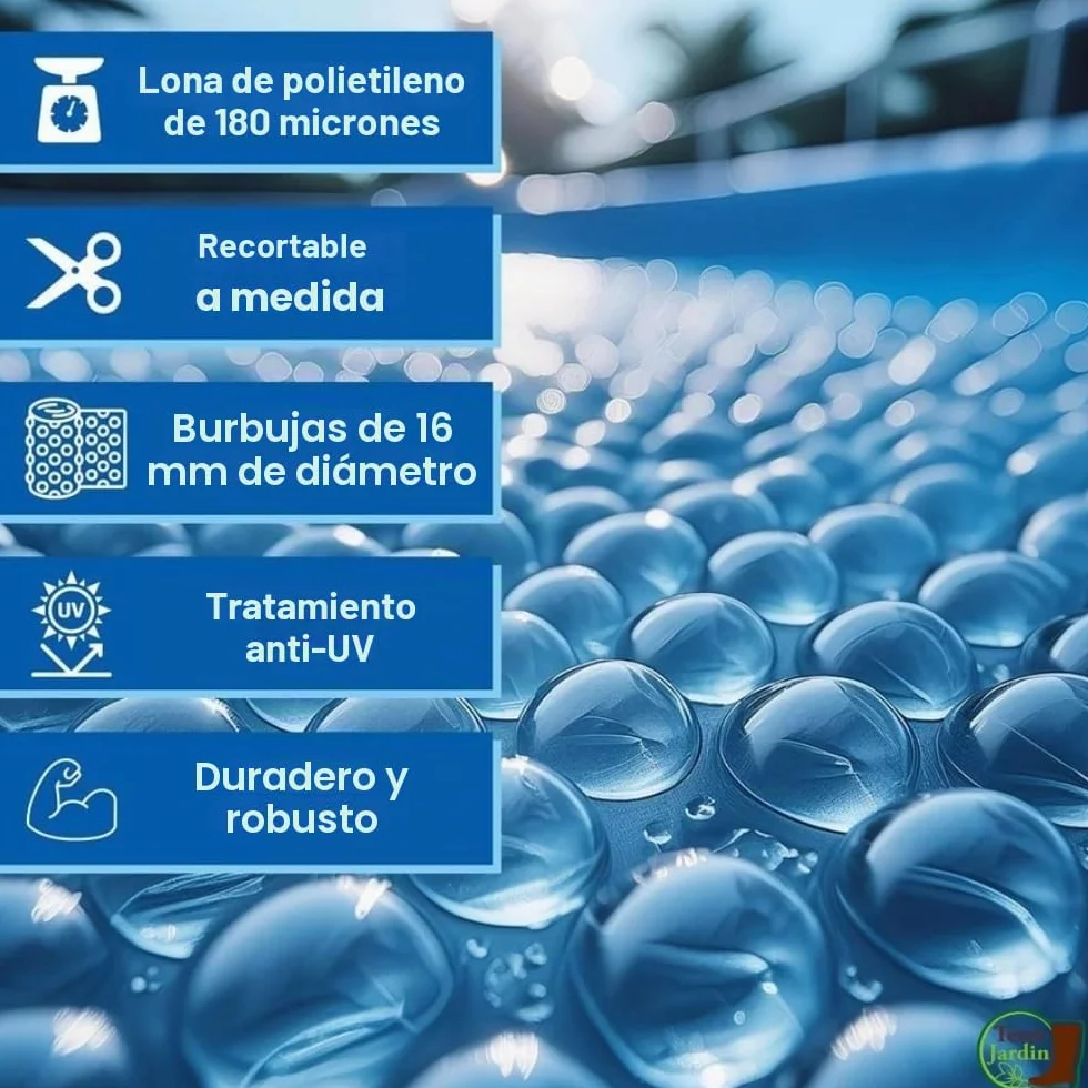 Cubierta de Burbujas Rectangular para Piscinas