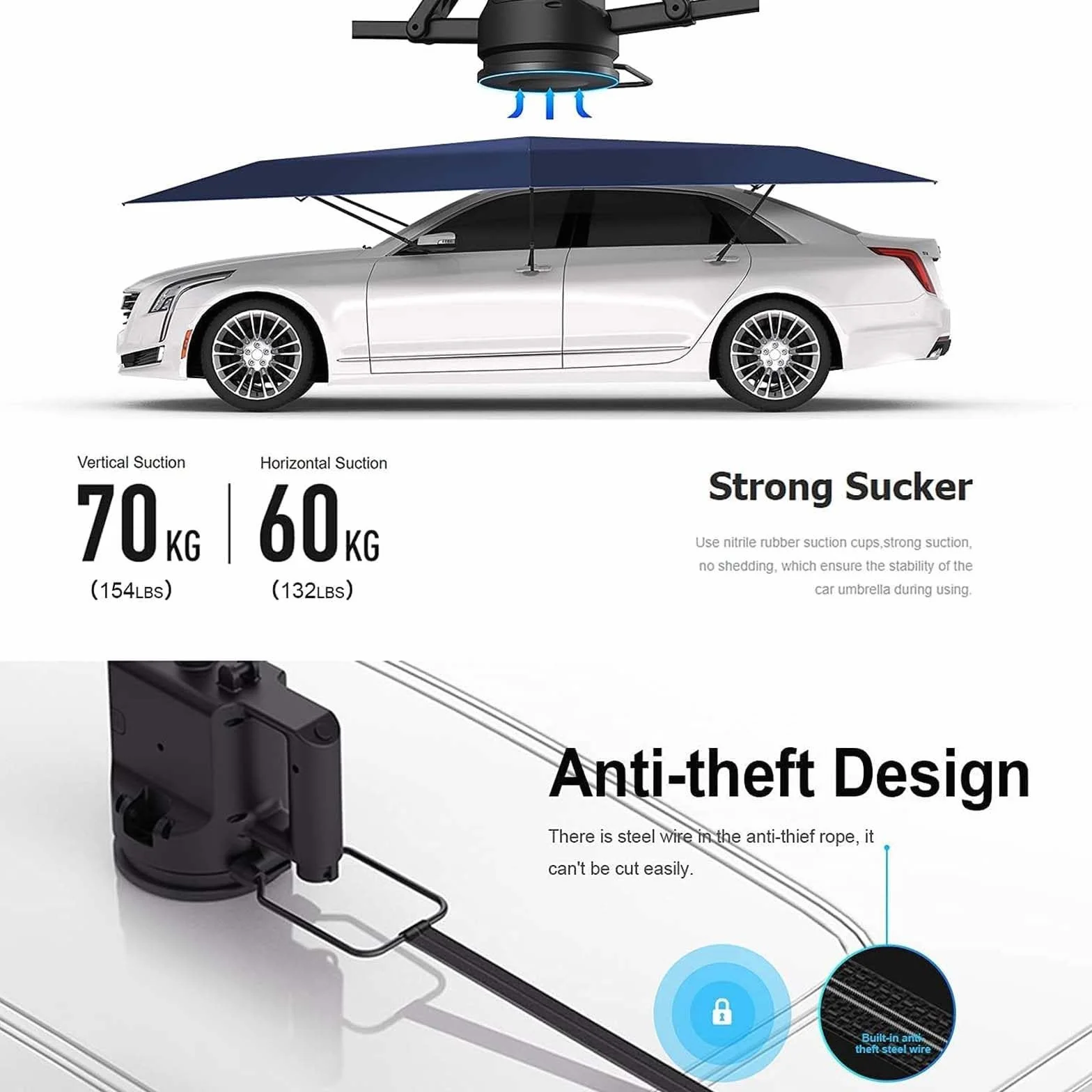 Cochera Móvil con Carpa para Coche, Toldo Plegable Portátil para Exteriores, Protección UV y Resistente al Viento, Tela Oxford Gris 4.8M