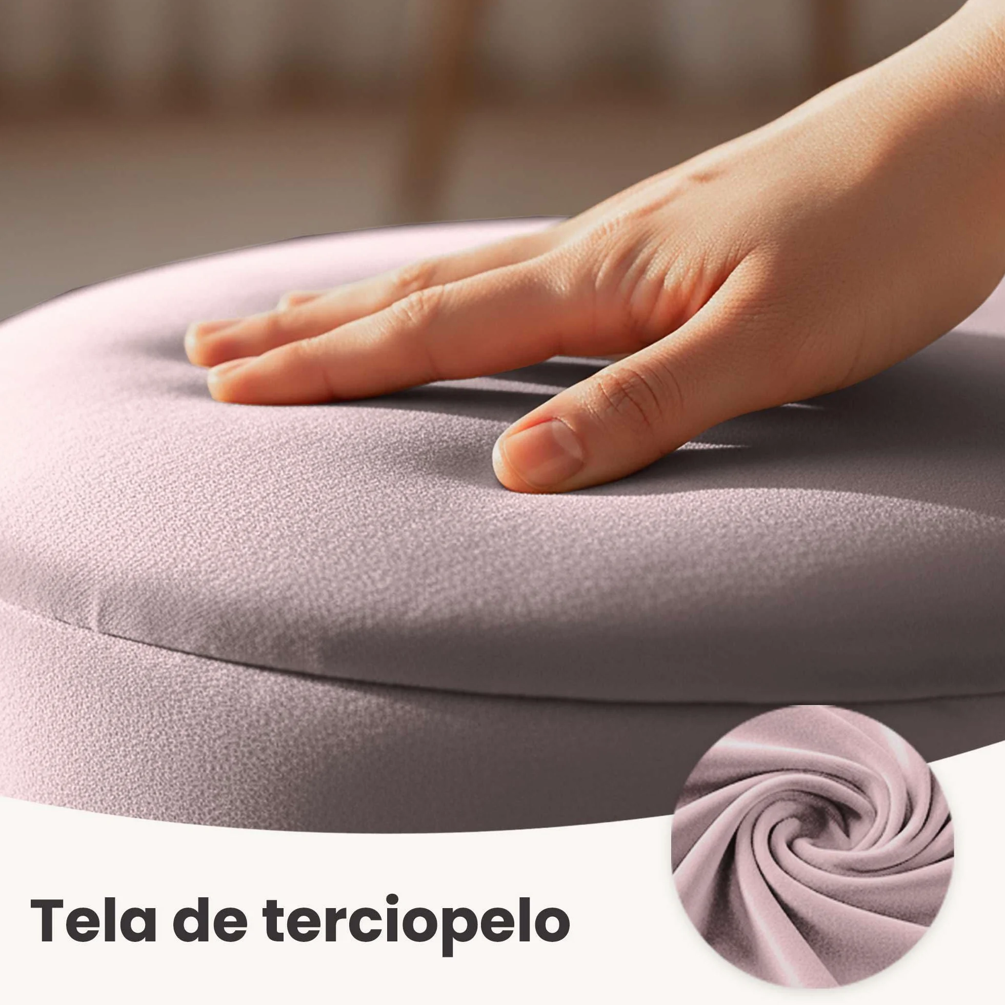 AKORD Banqueta con Almacenamiento en Terciopelo 80 cm, Banco de Cama Tapizado, Patas de Metal Dorado, Rosa empolvado