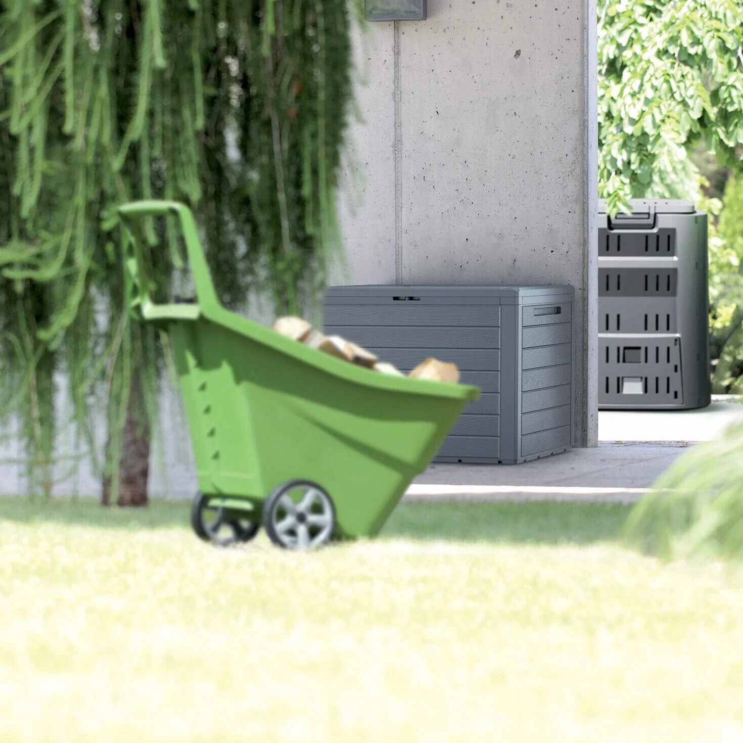 Baul de Jardin 190 litros Prosperplast Boardebox Plastico Antracita 78 x 43,3 x 55 cm